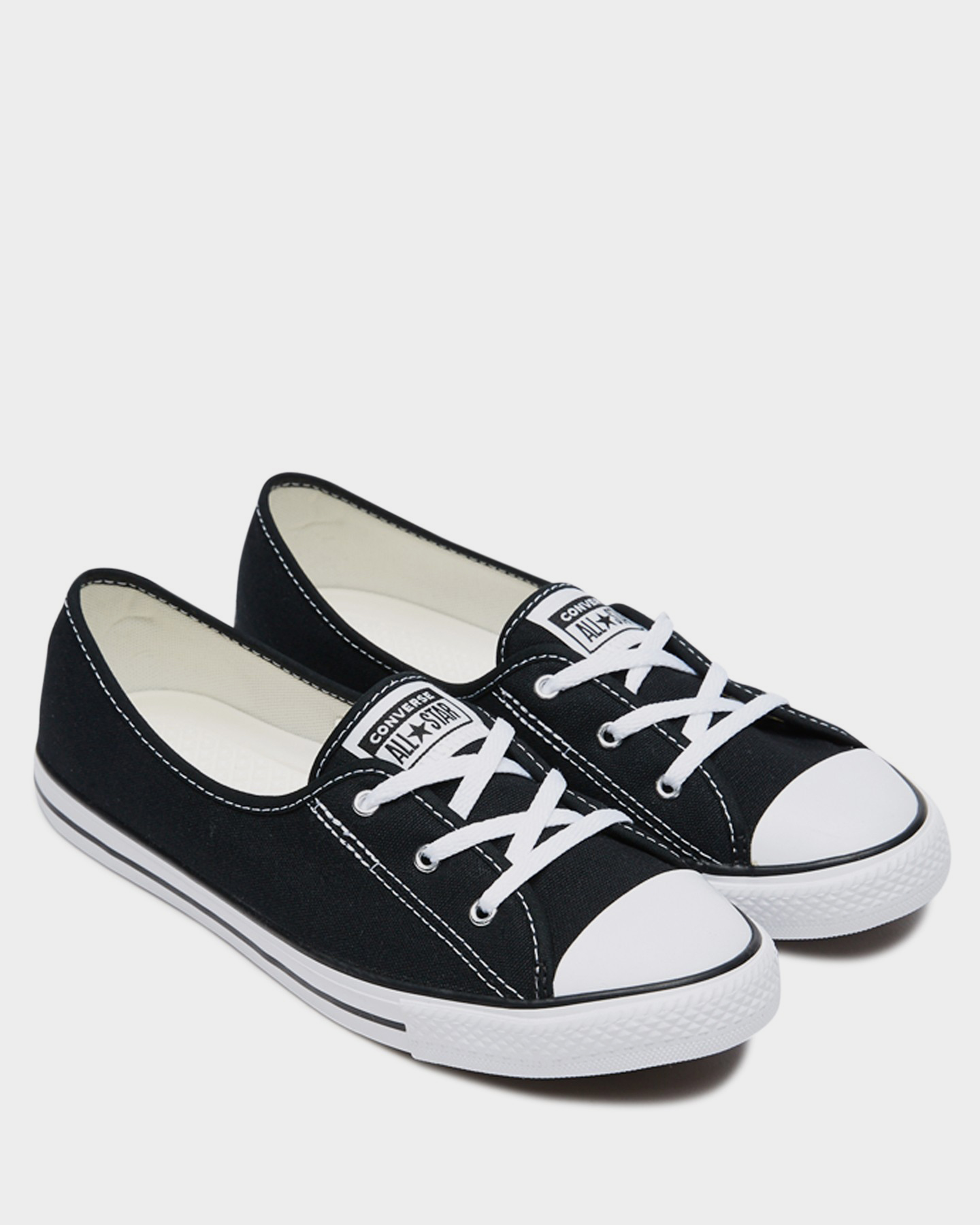 chuck taylor all star ballet lace leather black