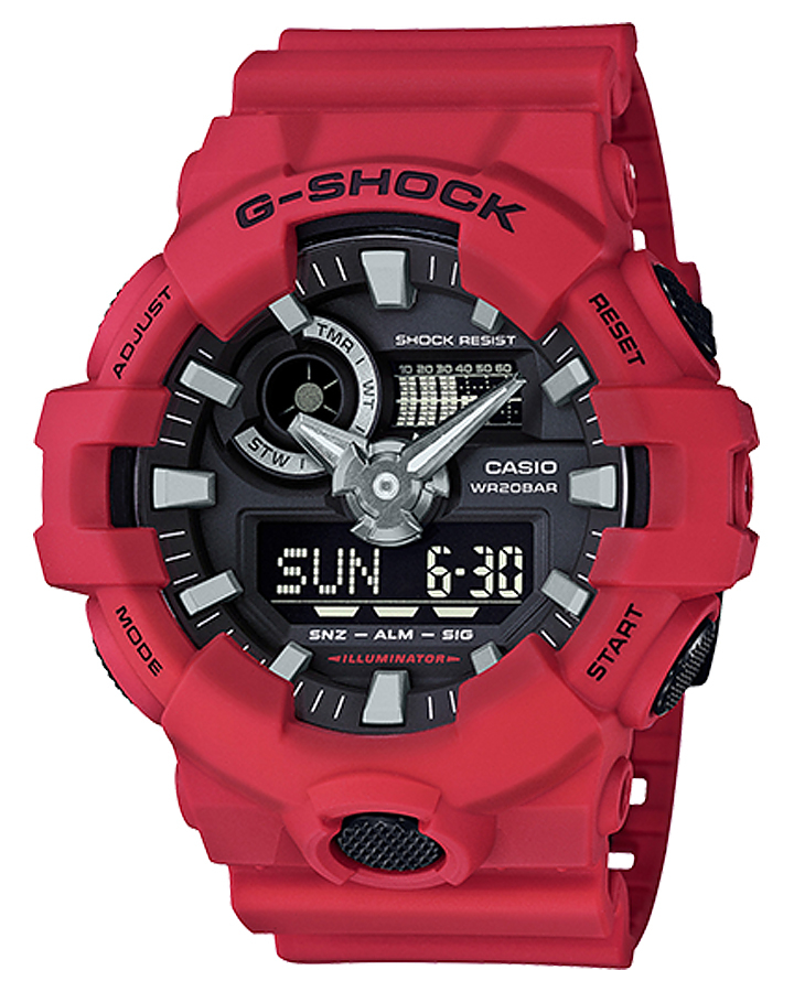 g shock ga700 red