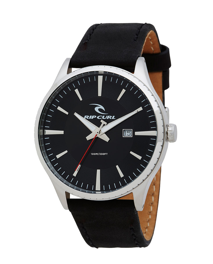  Rip Curl  Agent Leather Watch  Black SurfStitch