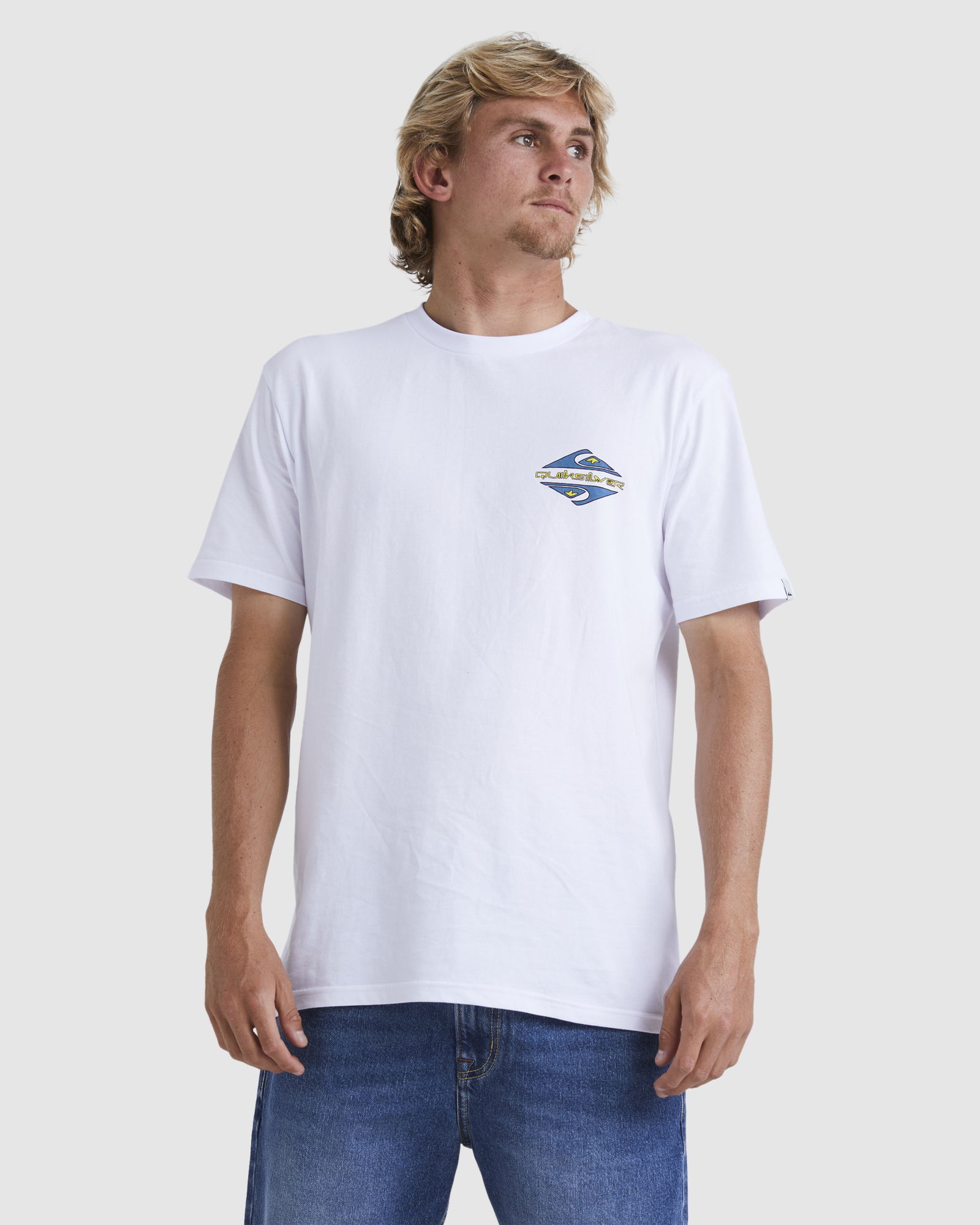 Quiksilver Mens Flaming Diamond Tee - White | SurfStitch