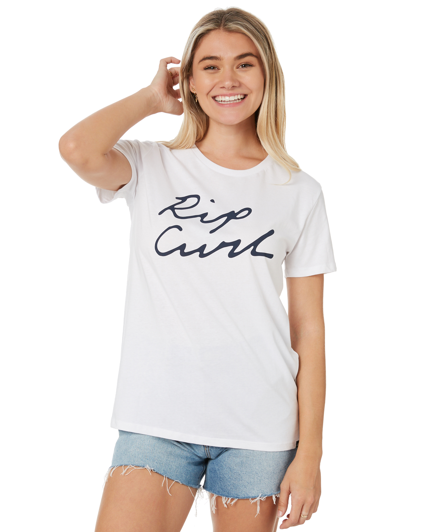 Rip Curl Logo Standard Tee - White | SurfStitch