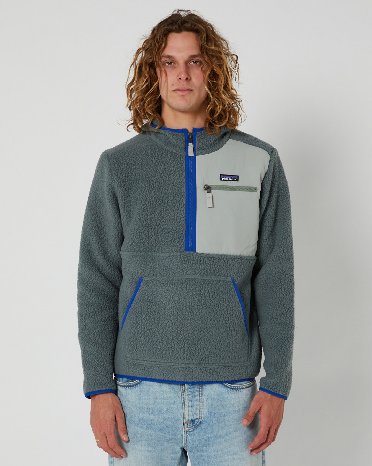Mens retro pile pullover sales