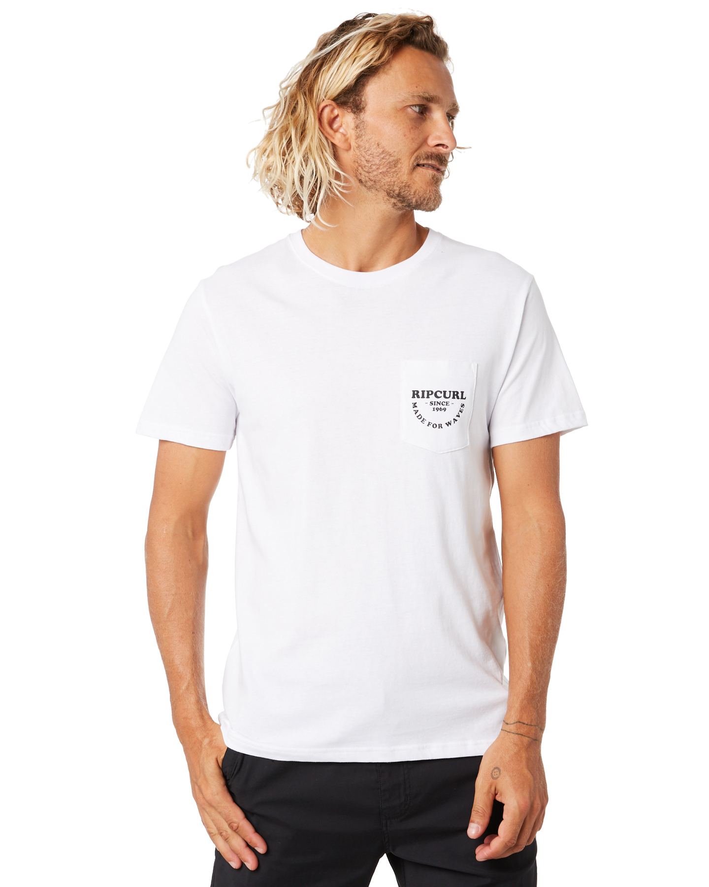 Rip Curl Made For Pocket Mens Tee - White | SurfStitch
