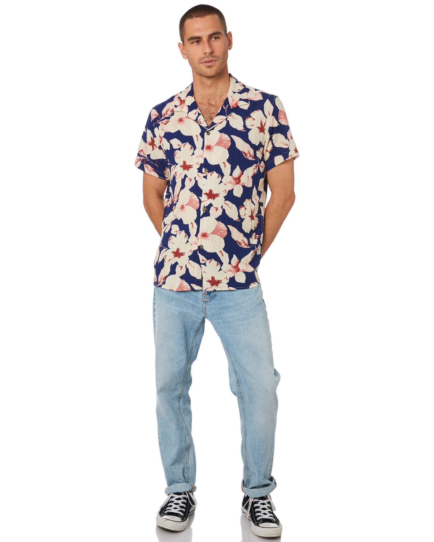 Rhythm Aloha Mens Ss Shirt - Indigo | SurfStitch