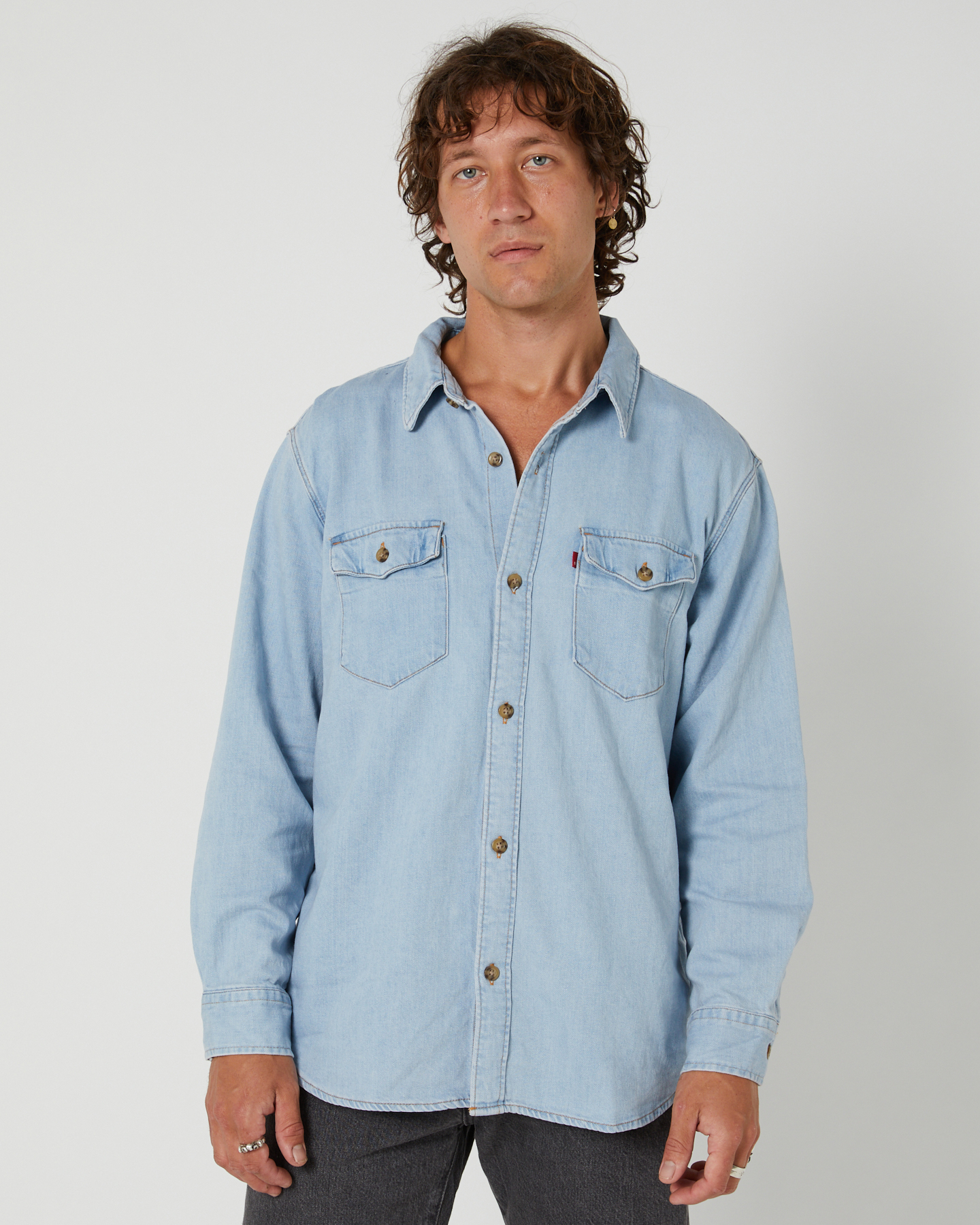 Levi's Relaxed Fit Mens Western Shirt - Western Icy | SurfStitch