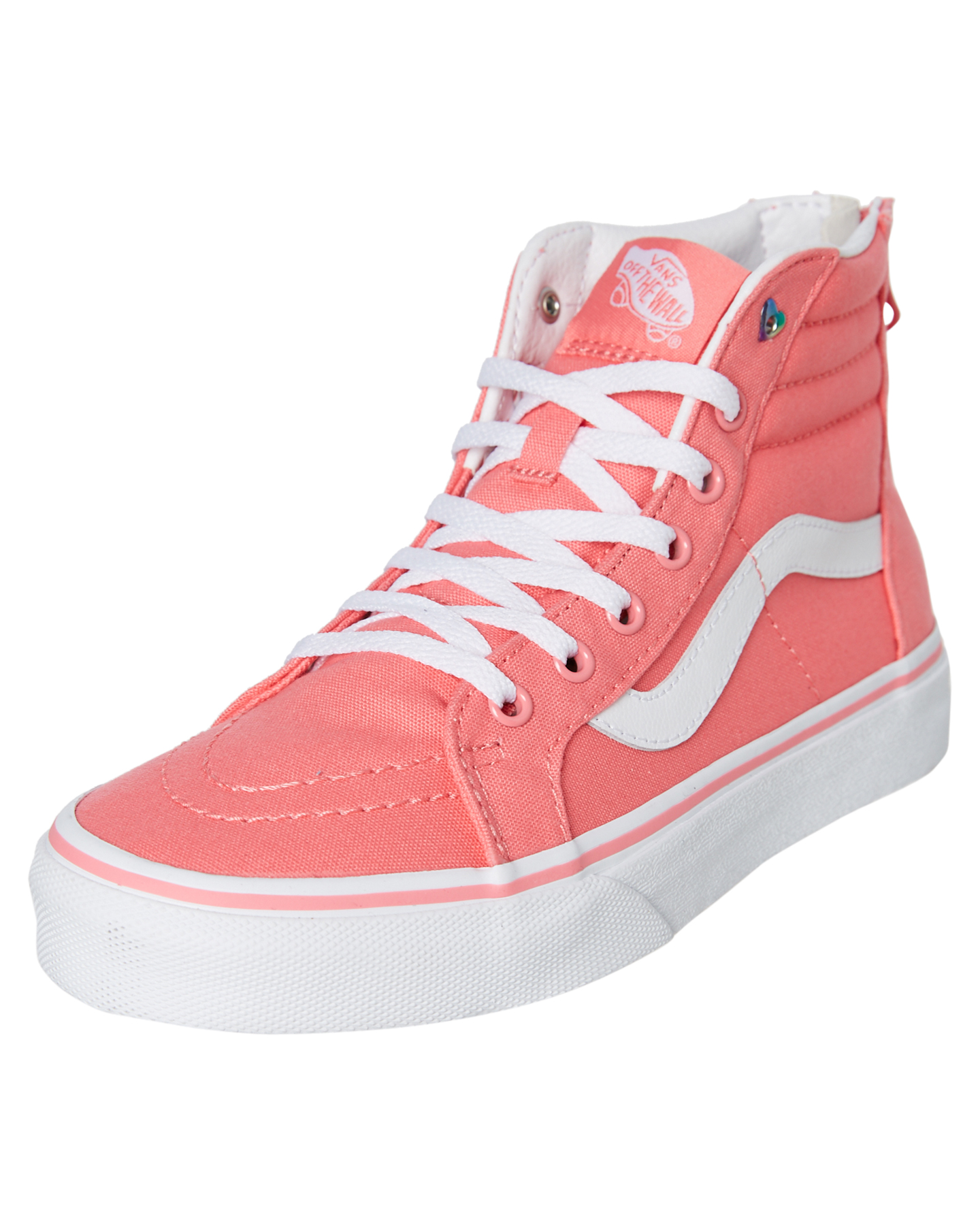 Vans Kids Sk8 Hi Zip Shoe Teens Strawberry Pink