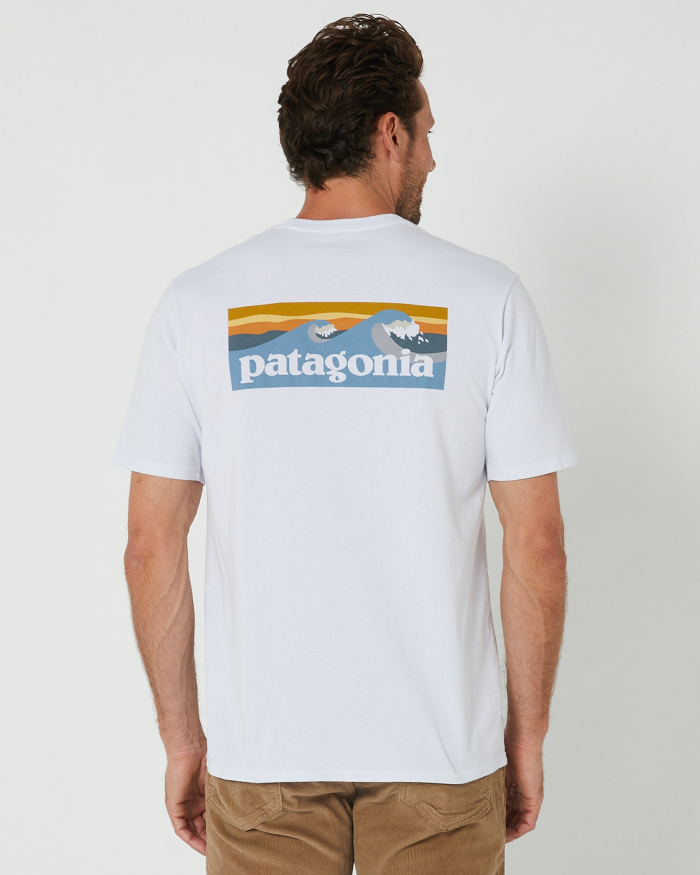 Patagonia Men's Boardshort Logo Pocket Responsibili-Tee - White ...