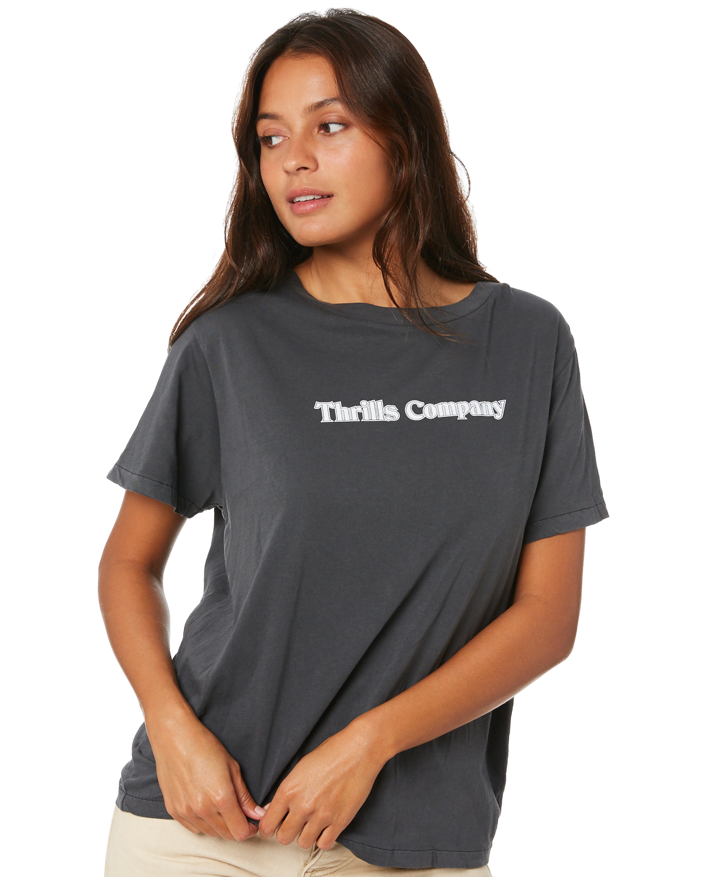 Thrills Company Pinline Relaxed Tee - Merch Black | SurfStitch