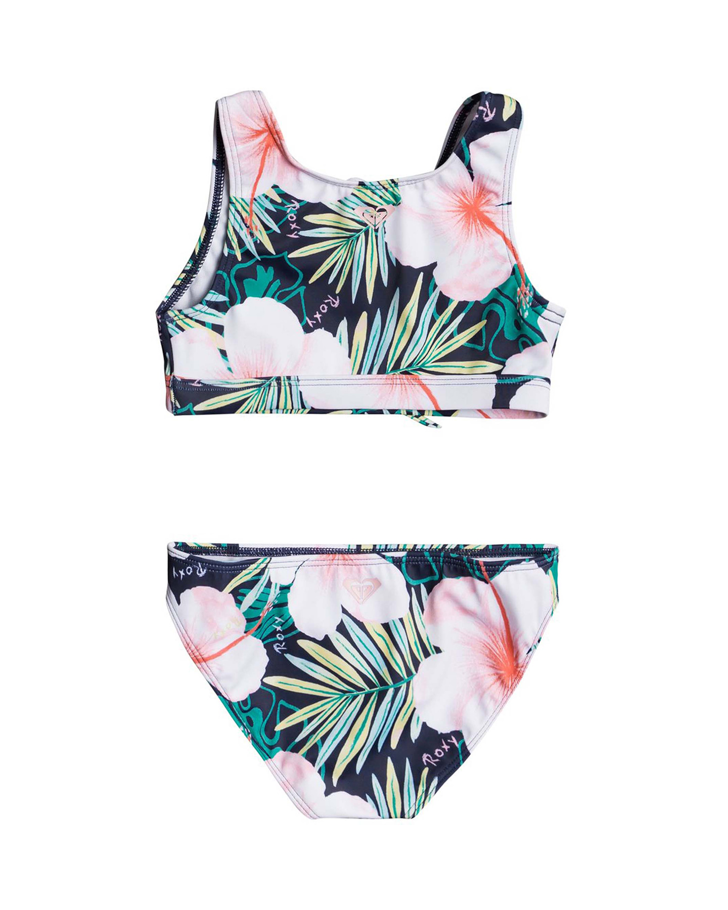 Roxy Girls 2-7 Peachy Vibes Crop Top Bikini Set - Mood Indigo | SurfStitch