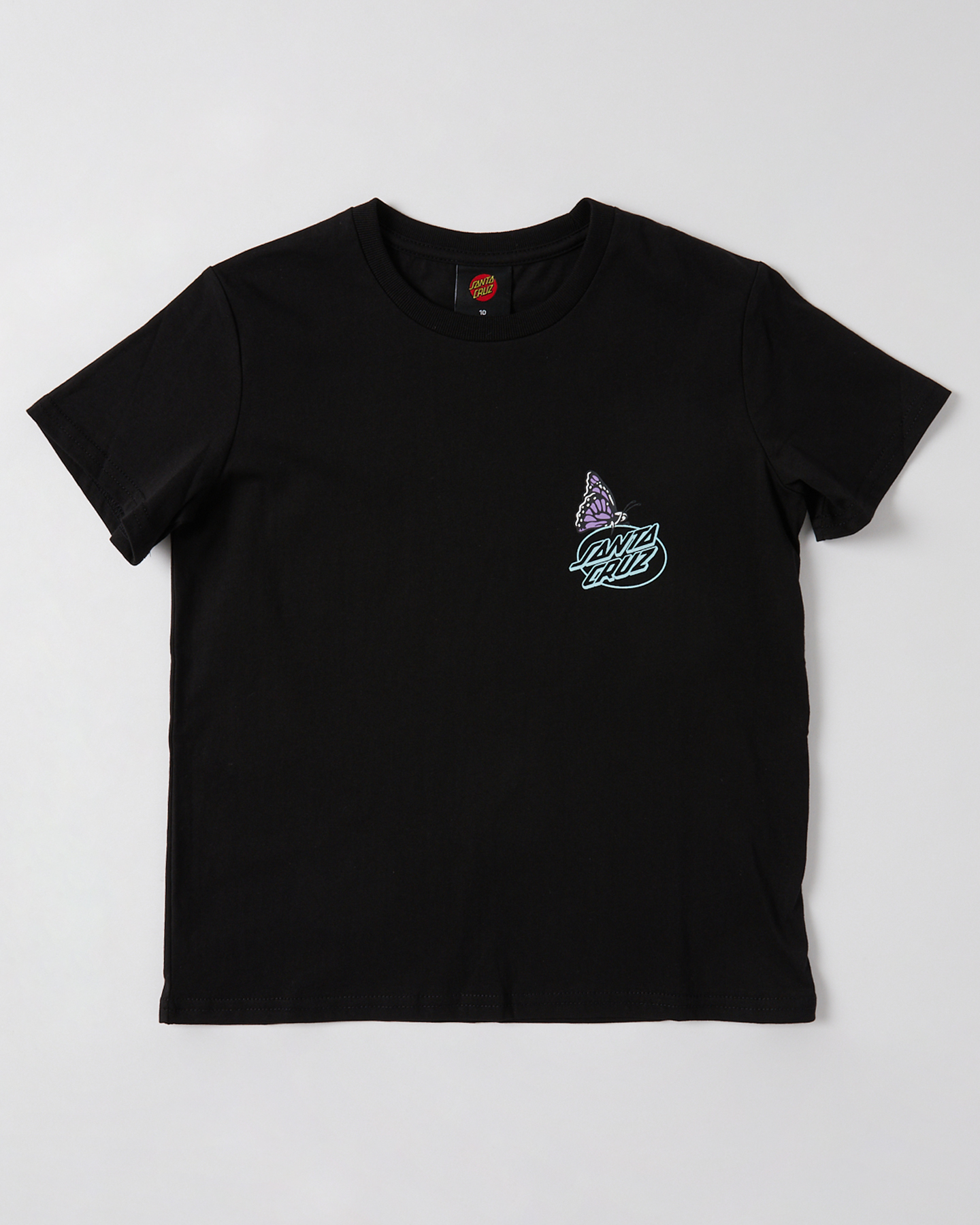 Santa Cruz Mushroom Monarch Dot Tee Teens Black SurfStitch