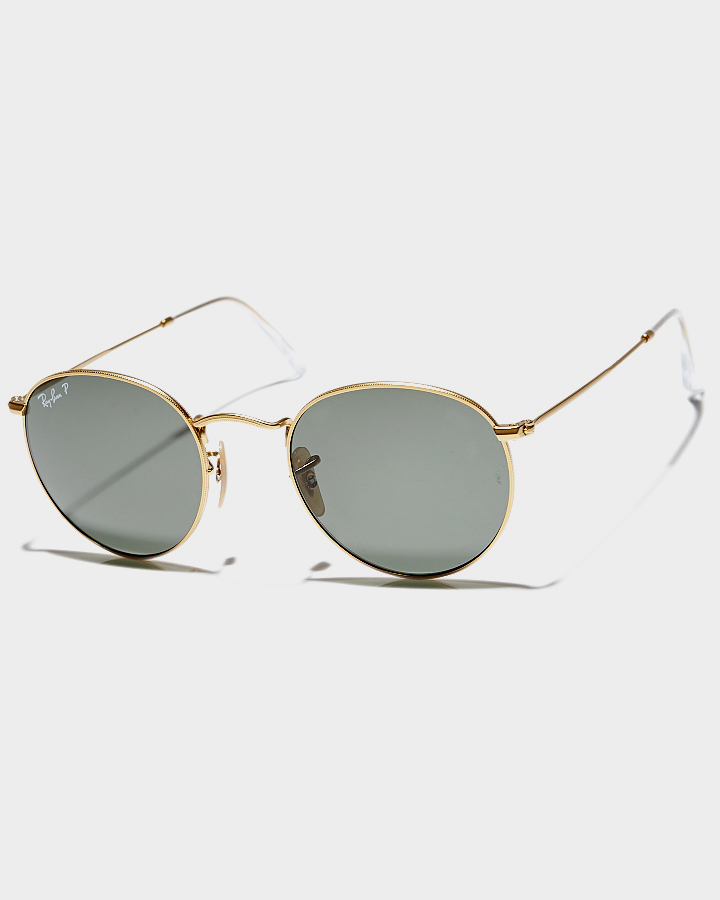 Ray-Ban Round 50 Sunglasses - Matte Gold | SurfStitch