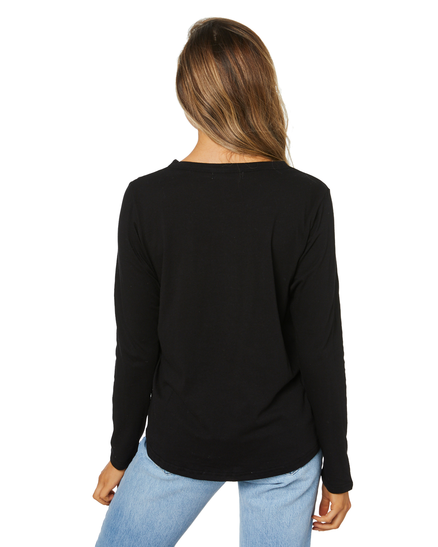 Nude Lucy Ava Long Sleeve Tee - Black | SurfStitch