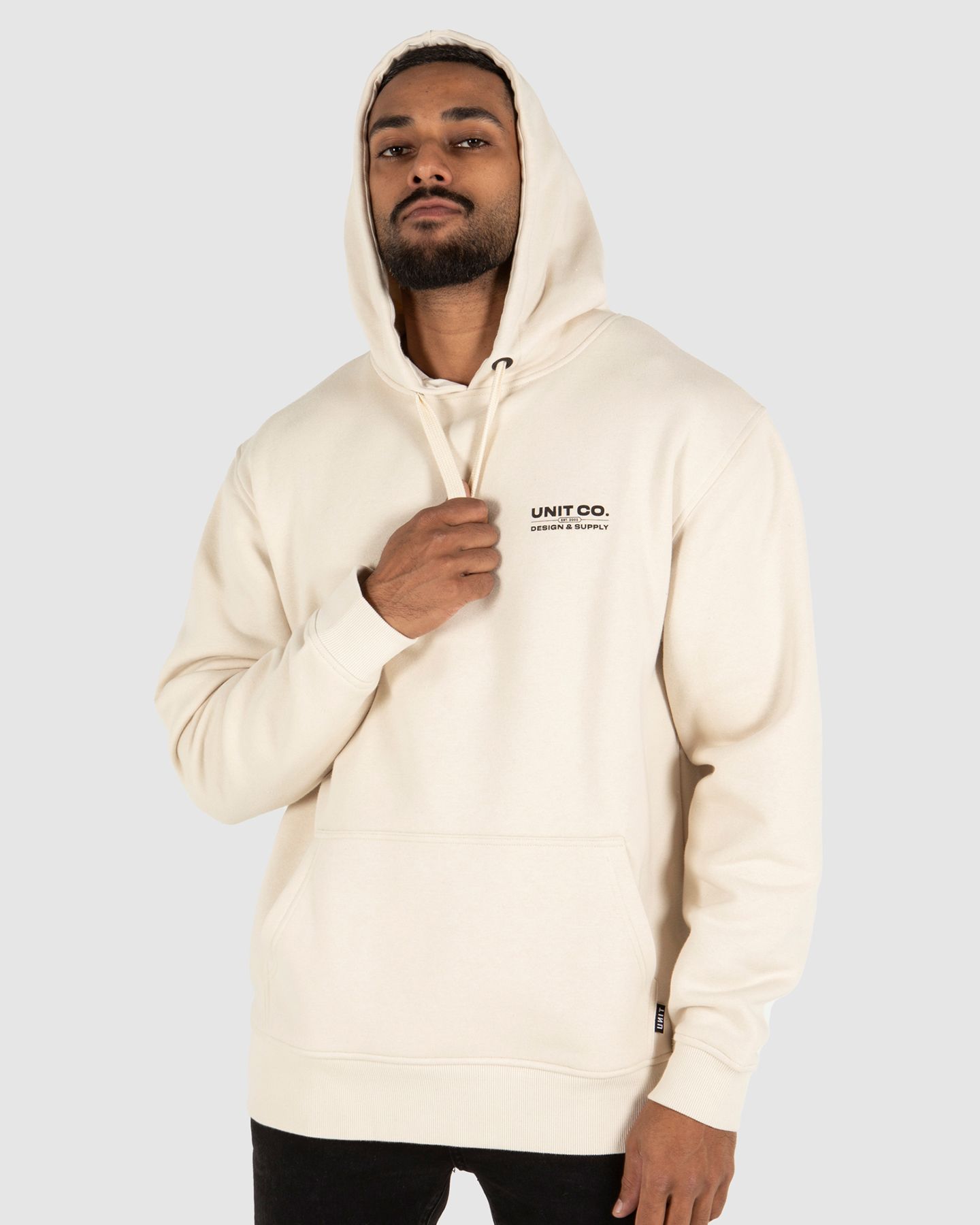 Beige hoodie mens outfit online