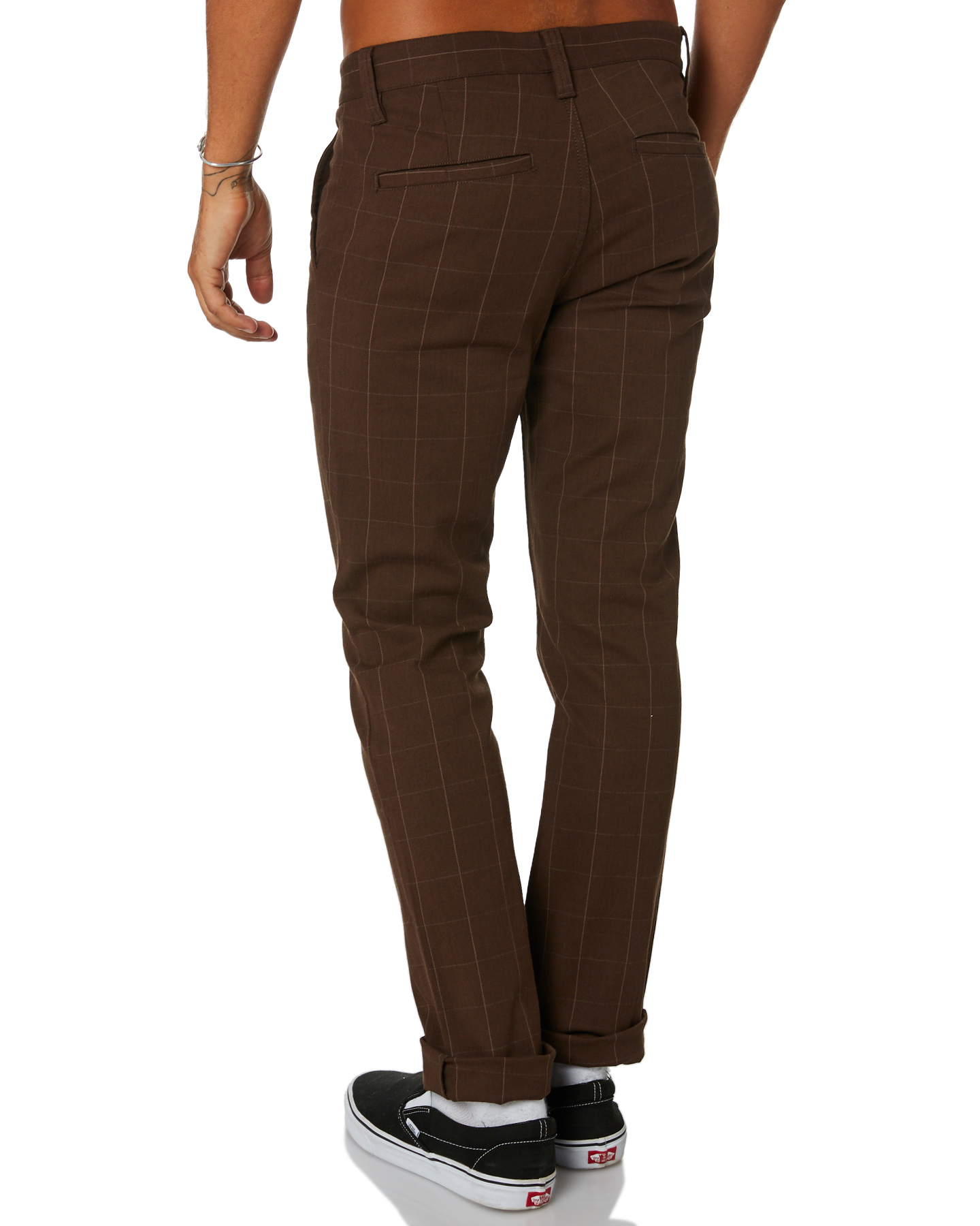 Brixton Reserve Mens Chino Pant - Brown Plaid | SurfStitch