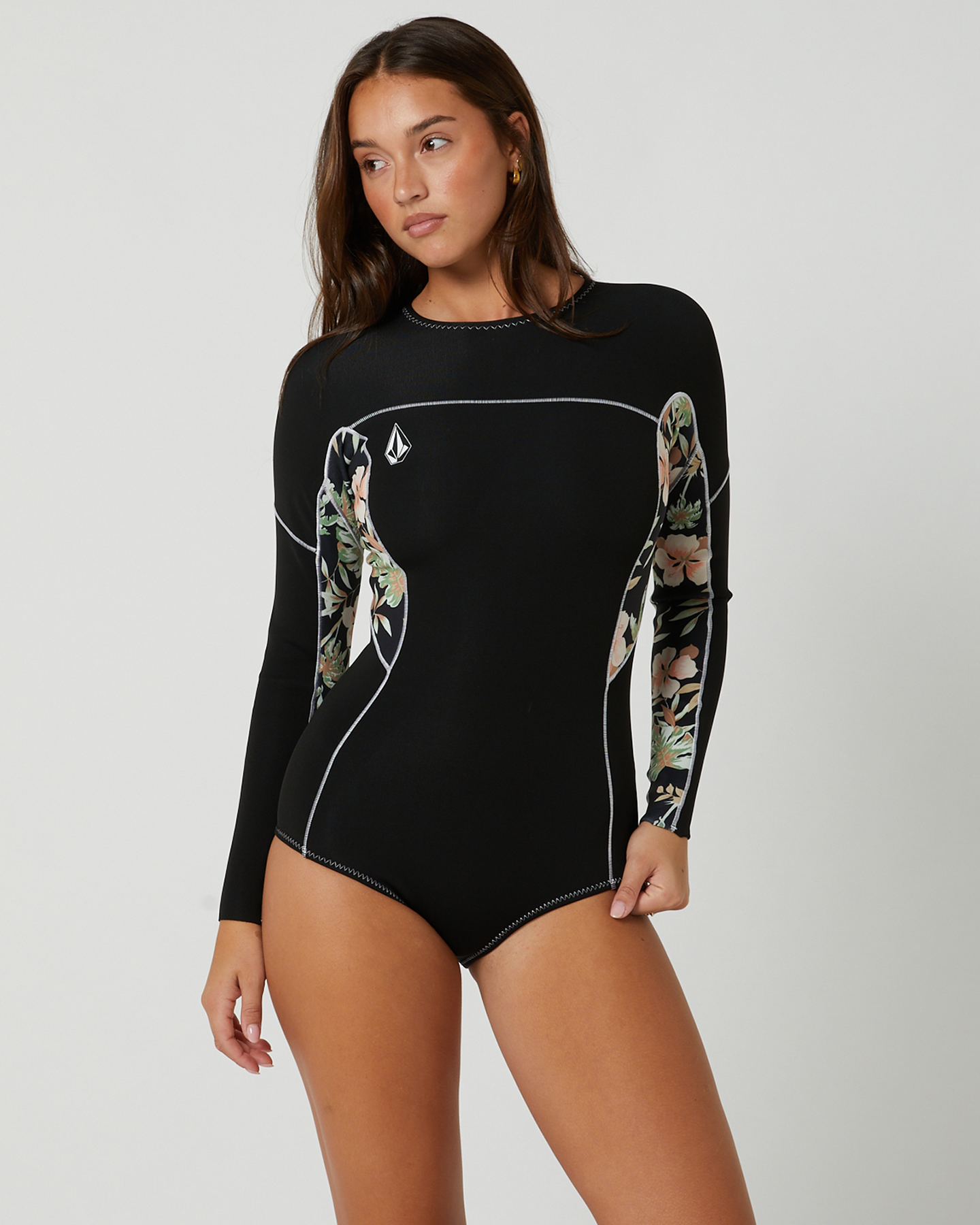 Volcom 1Mm Long Sleeve Back Zip Springsuit Black SurfStitch