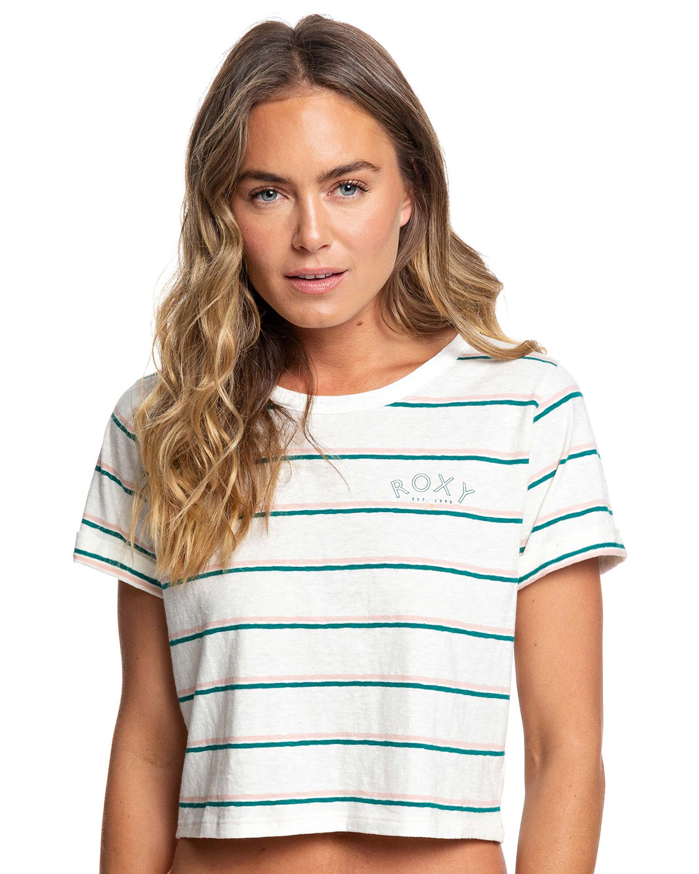 Roxy  Womens Go With You Cropped T Shirt Everglade Bali  