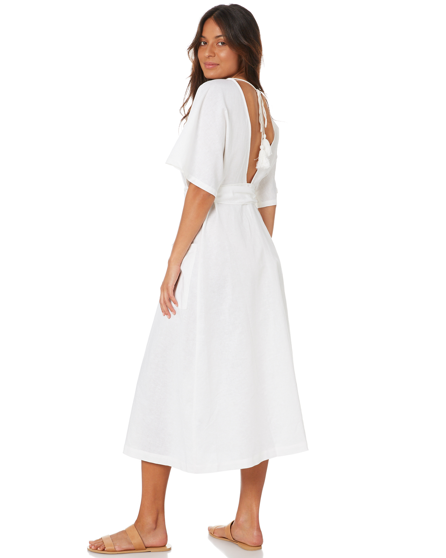 Seafolly Button Front Dress - White | SurfStitch