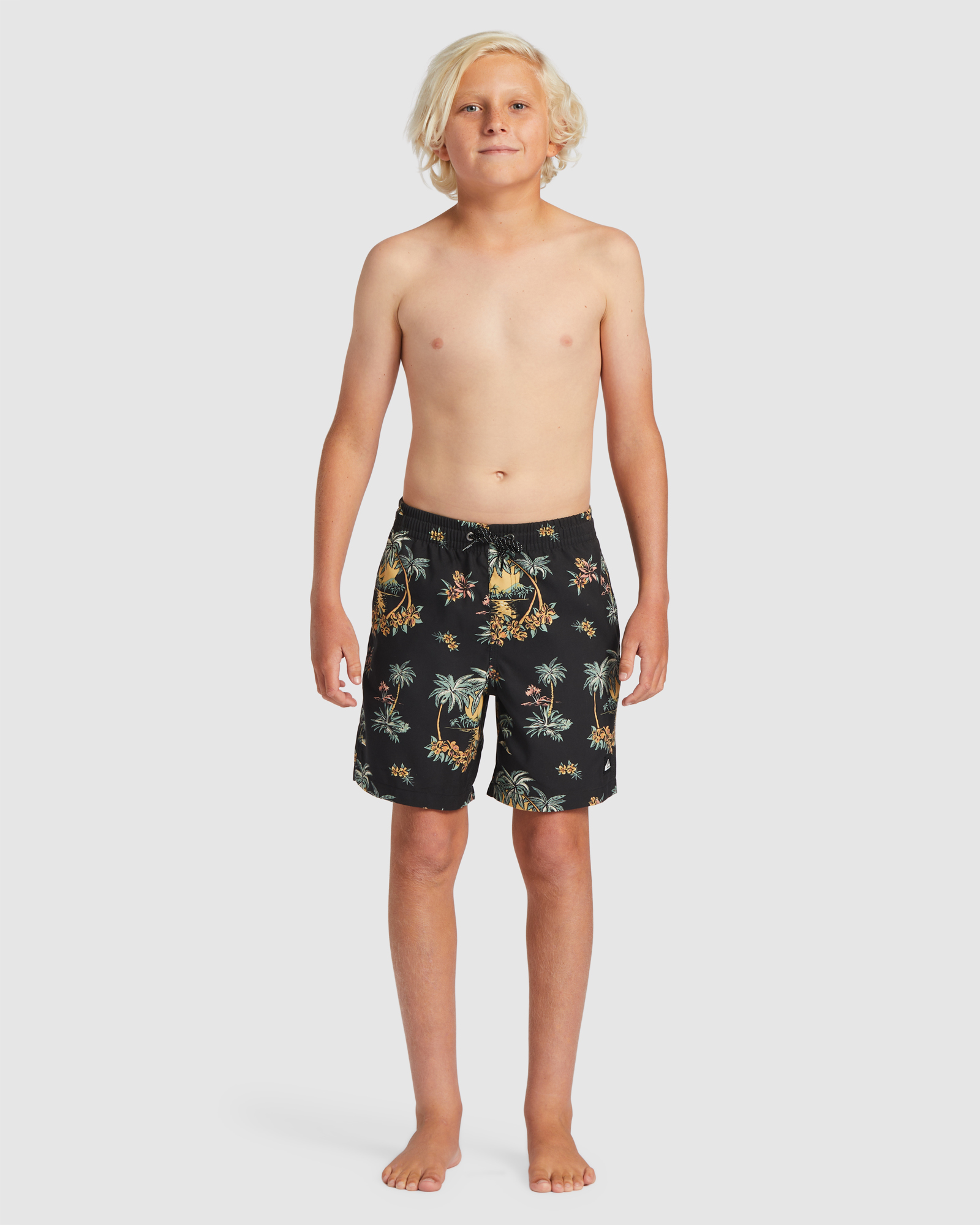 Quiksilver Boys 8-16 Everyday Mix Swim Shorts - Black Palm Spritz ...