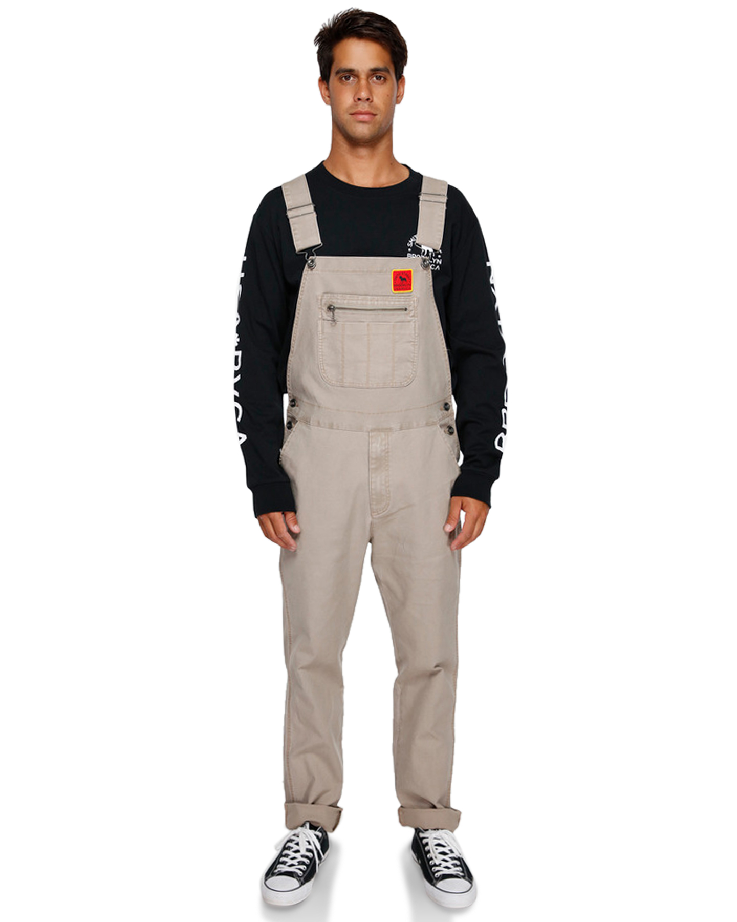 Rvca Smith Street Overall Dark Khaki SurfStitch