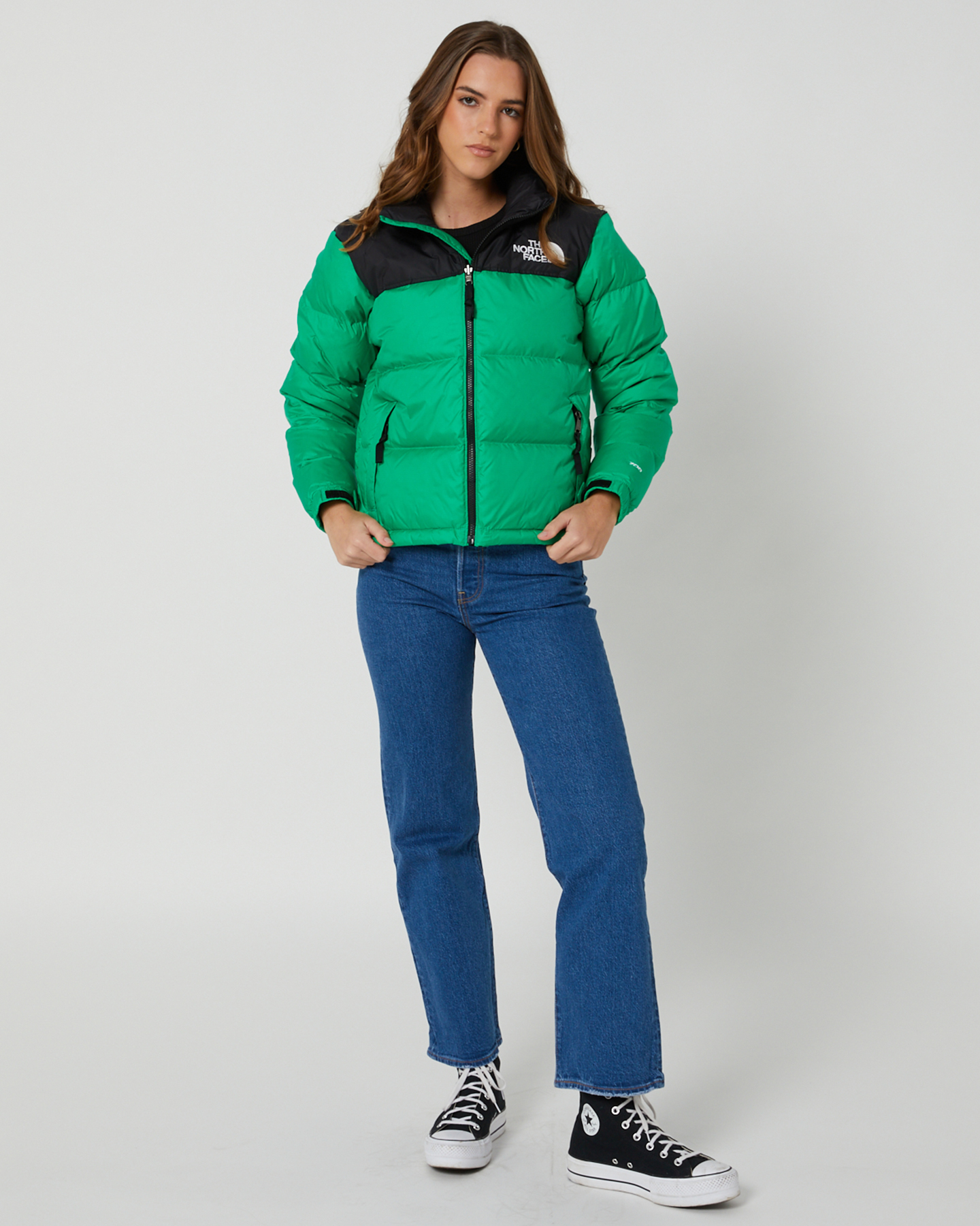 The North Face Womens 1996 Retro Nuptse Jacket Optic Emerald SurfStitch