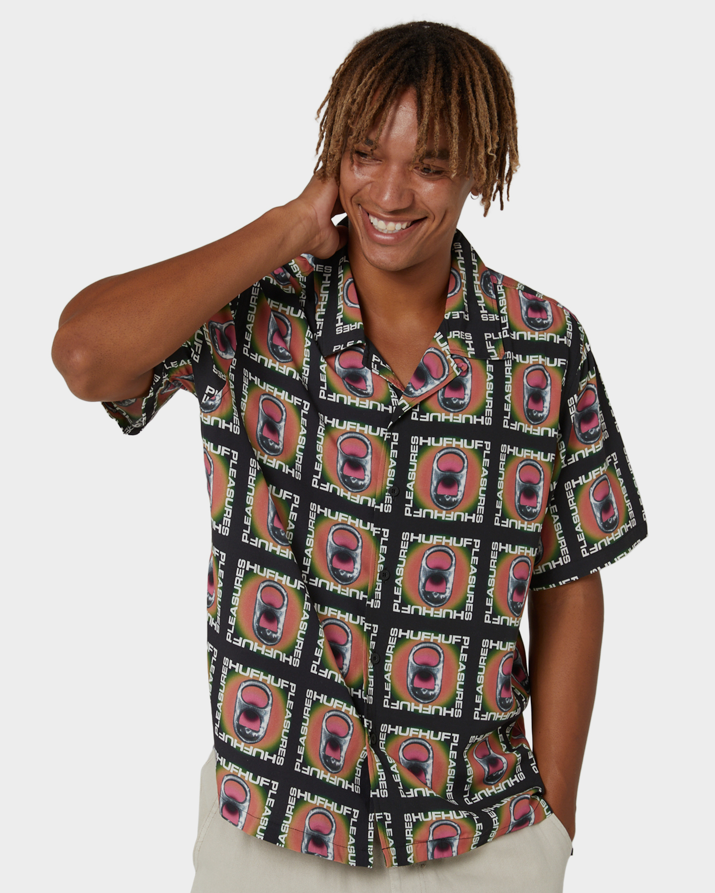 Pop Top Rayon Woven Mens Ss Shirt