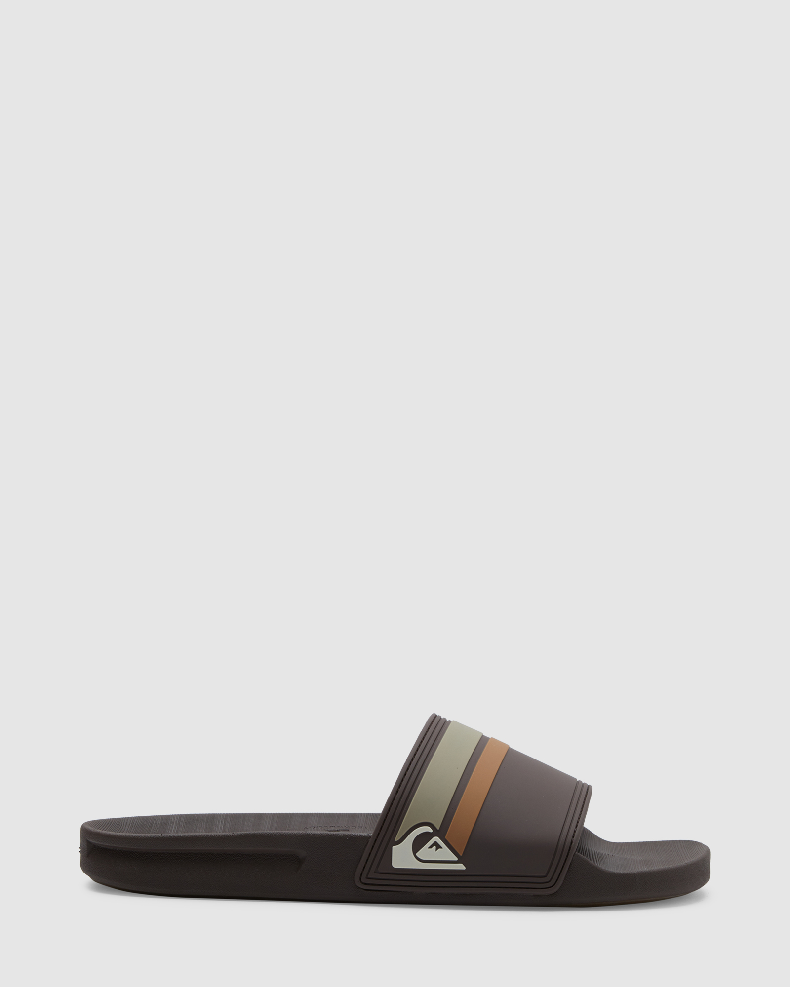 Quiksilver Mens Rivi Slide Slider Sandals Brown SurfStitch