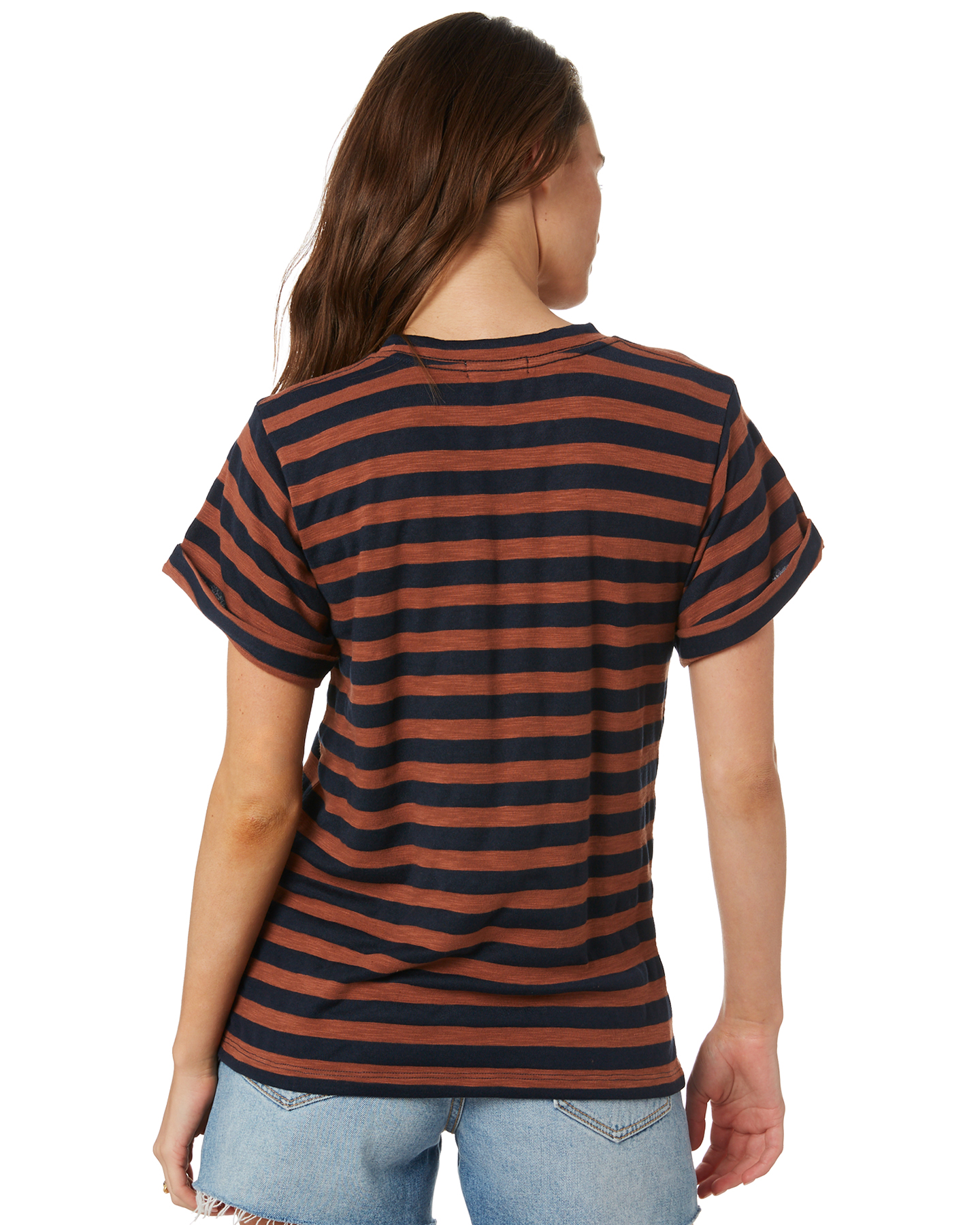 red and black stripe t shirt