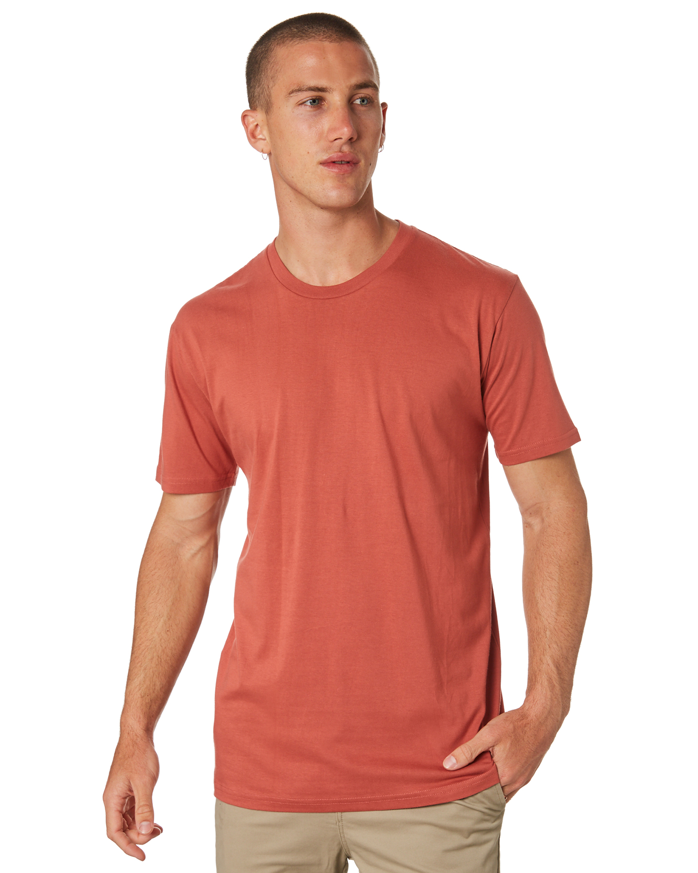As Colour Staple Mens Tee - Coral | SurfStitch