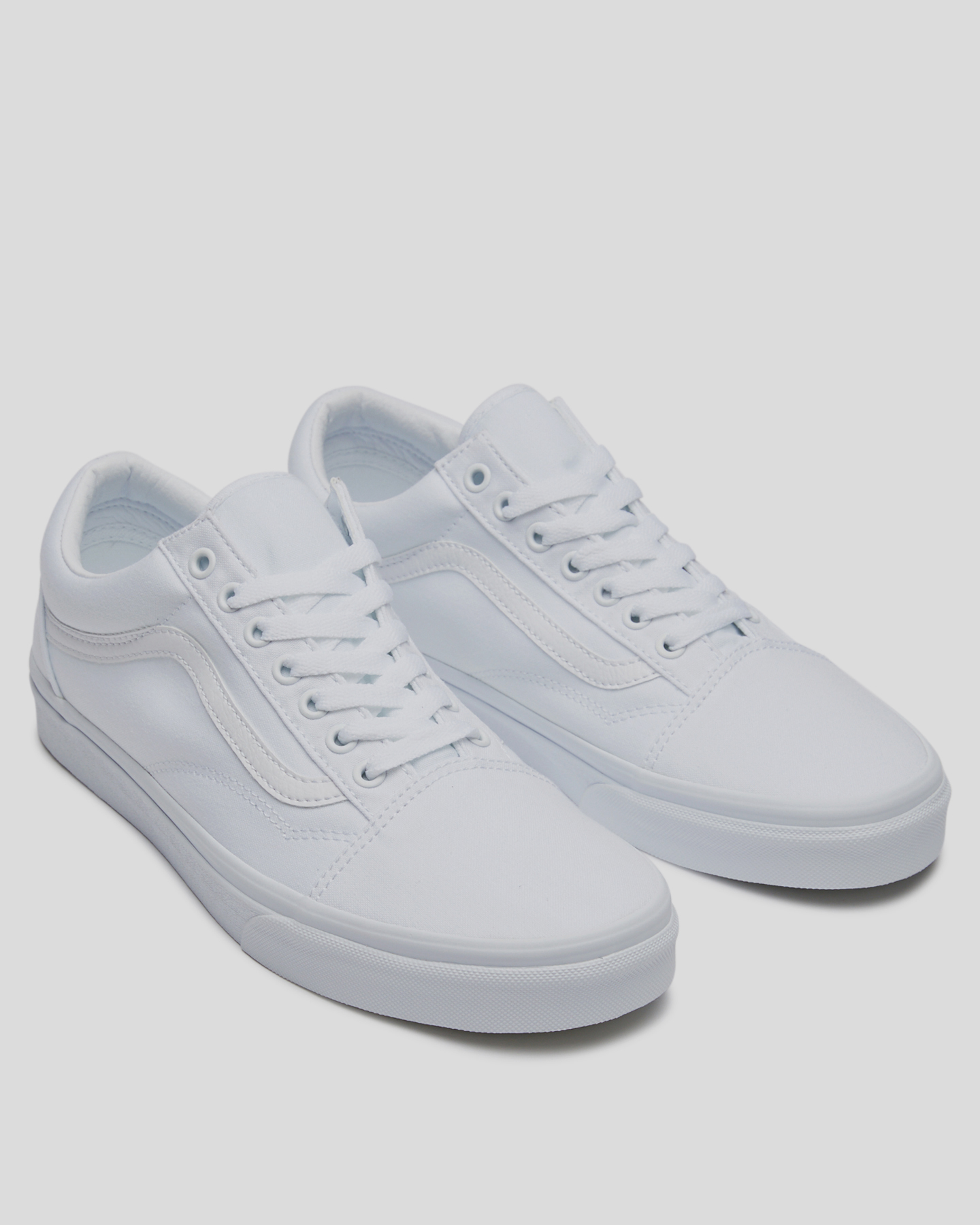 Mens old skool white vans hotsell