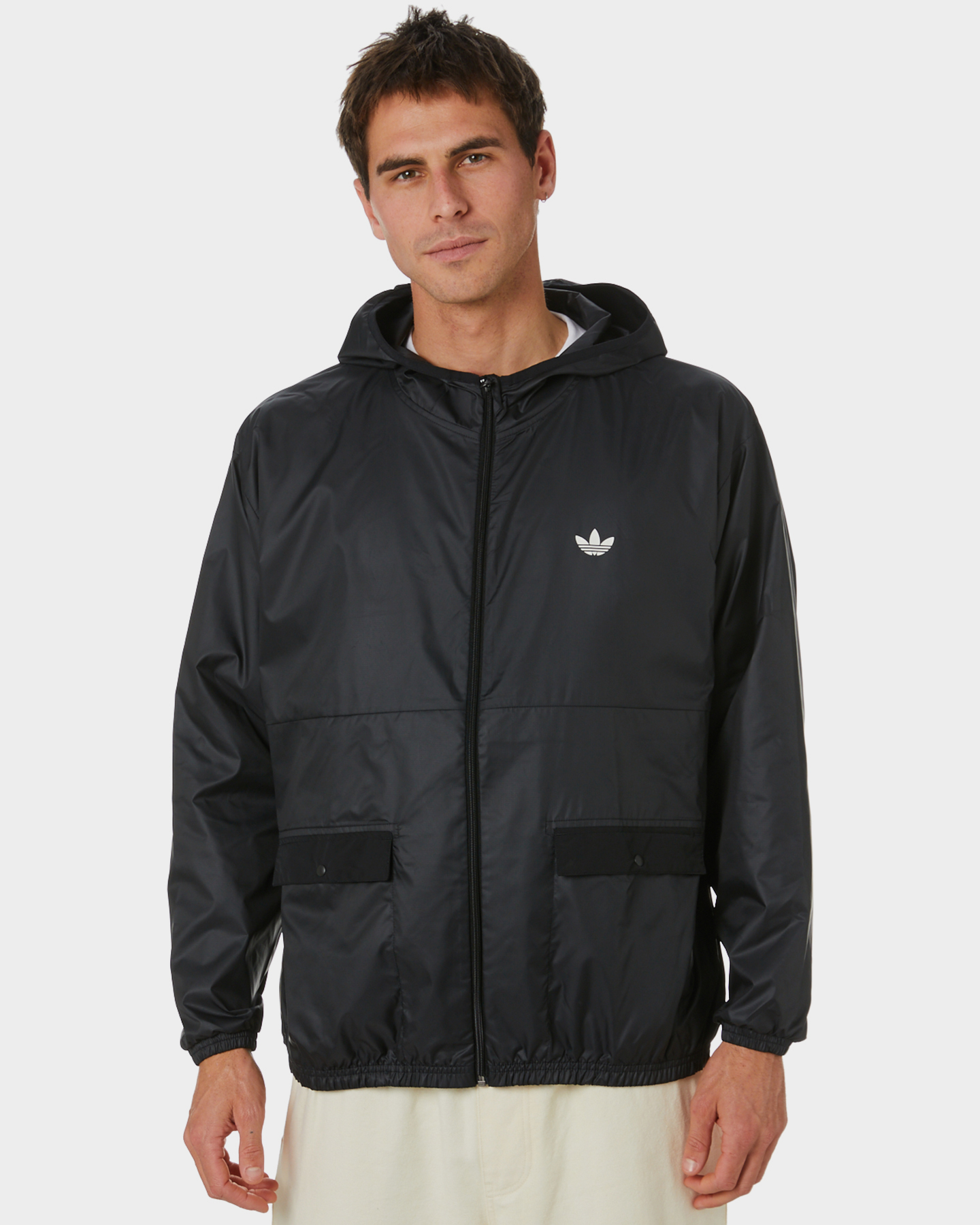 black and white adidas jacket mens