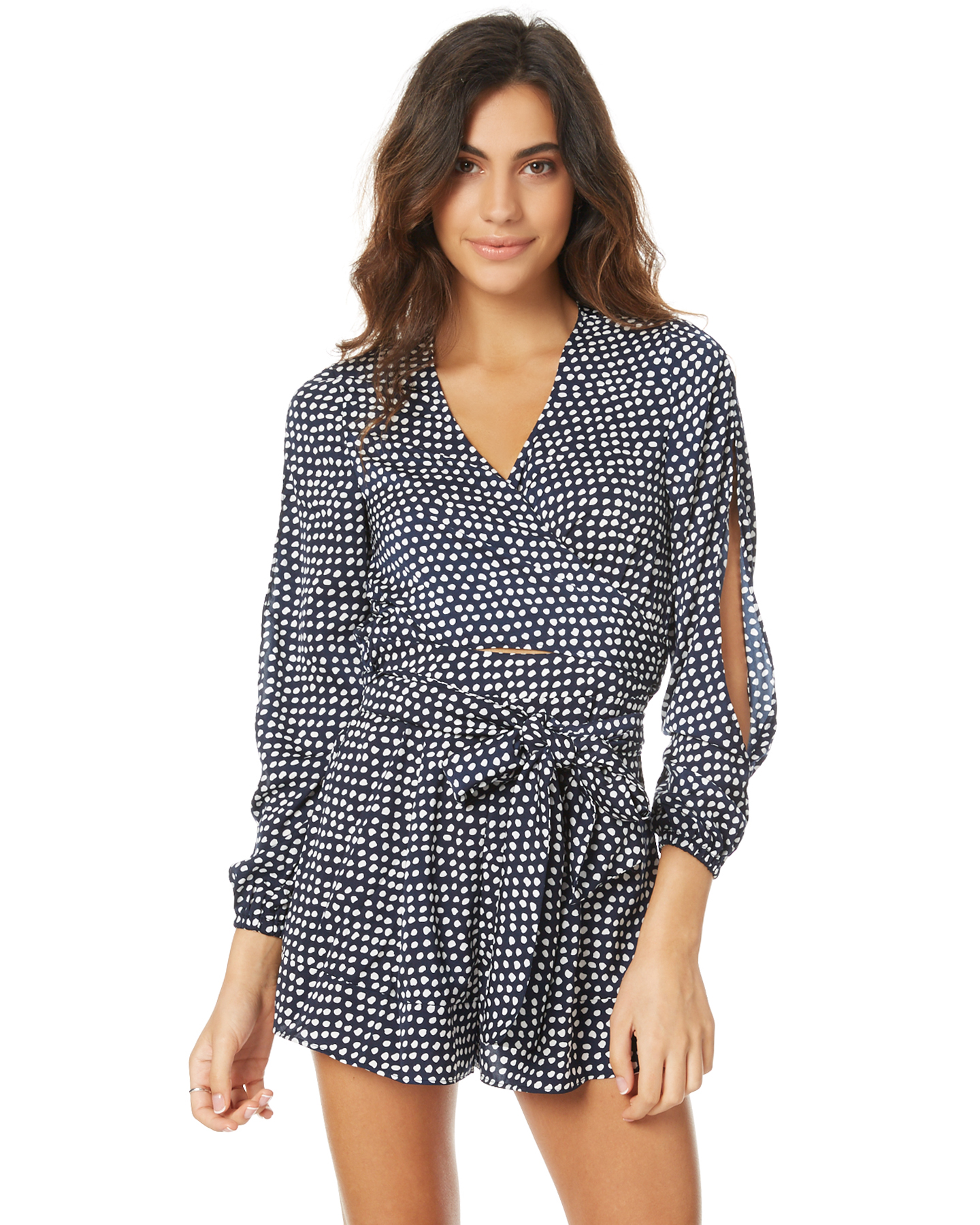 The Fifth Label Party Next Door Lng Slv Playsuit - Painted Polka Dot ...