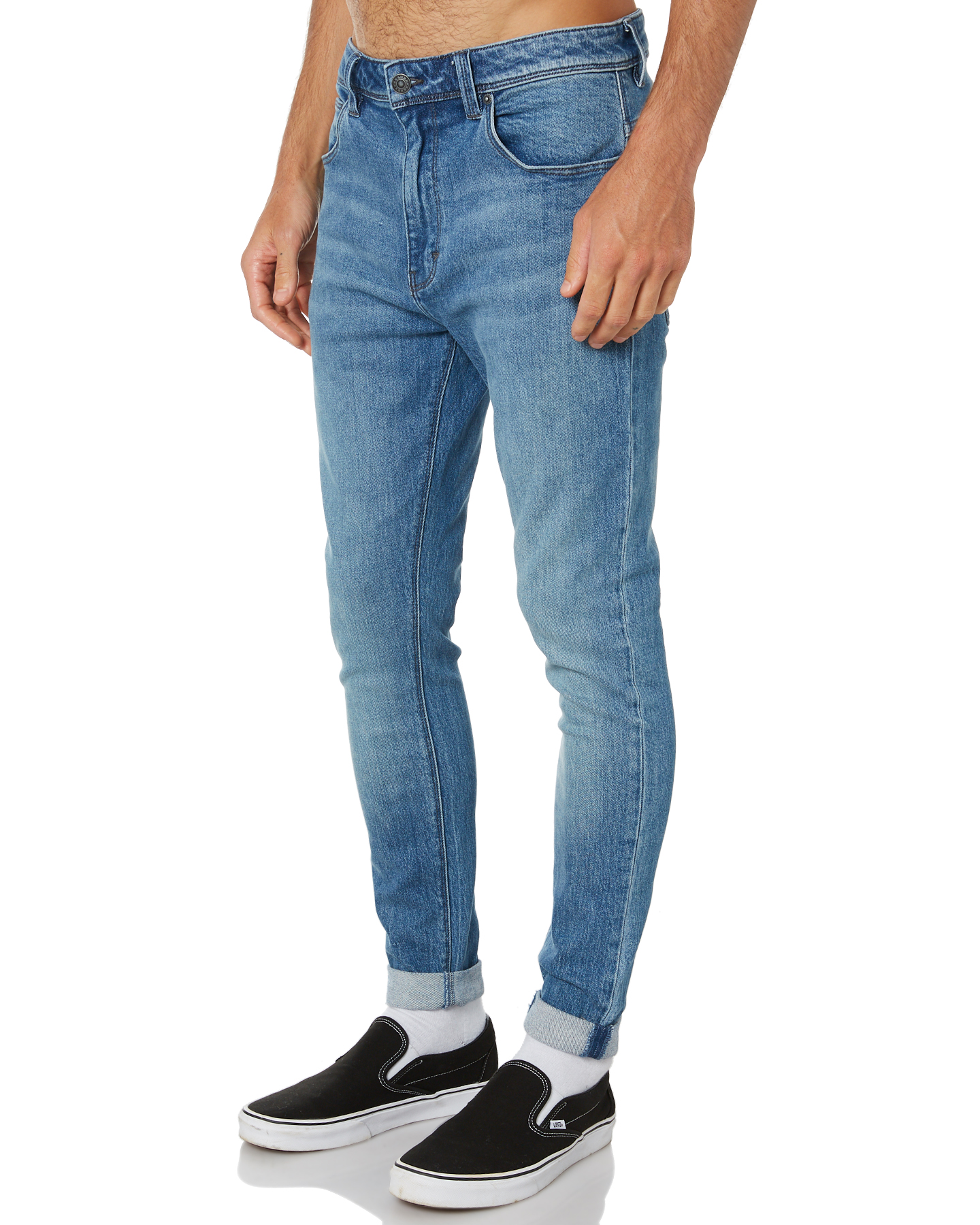 A.Brand A Dropped Skinny Turn Up Mens Jean - Passenger | SurfStitch
