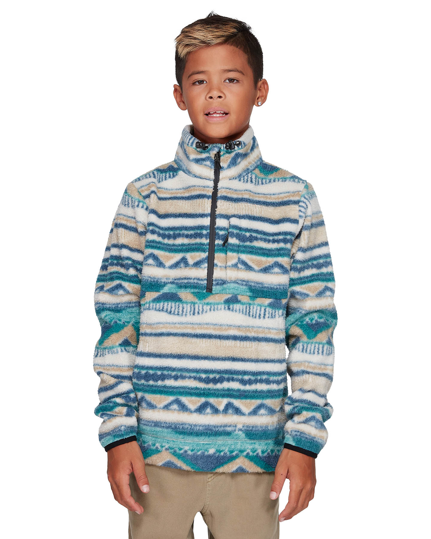 Billabong Boys Boundary Mock Half Zip Chino SurfStitch