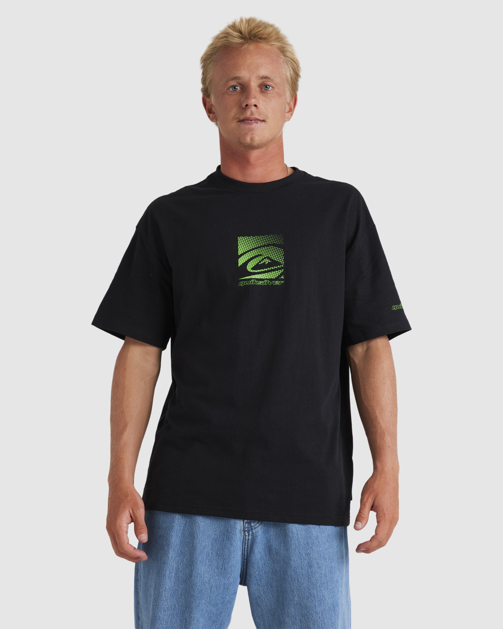 Quiksilver Mens Cyber Tech Oversized Tee - Black