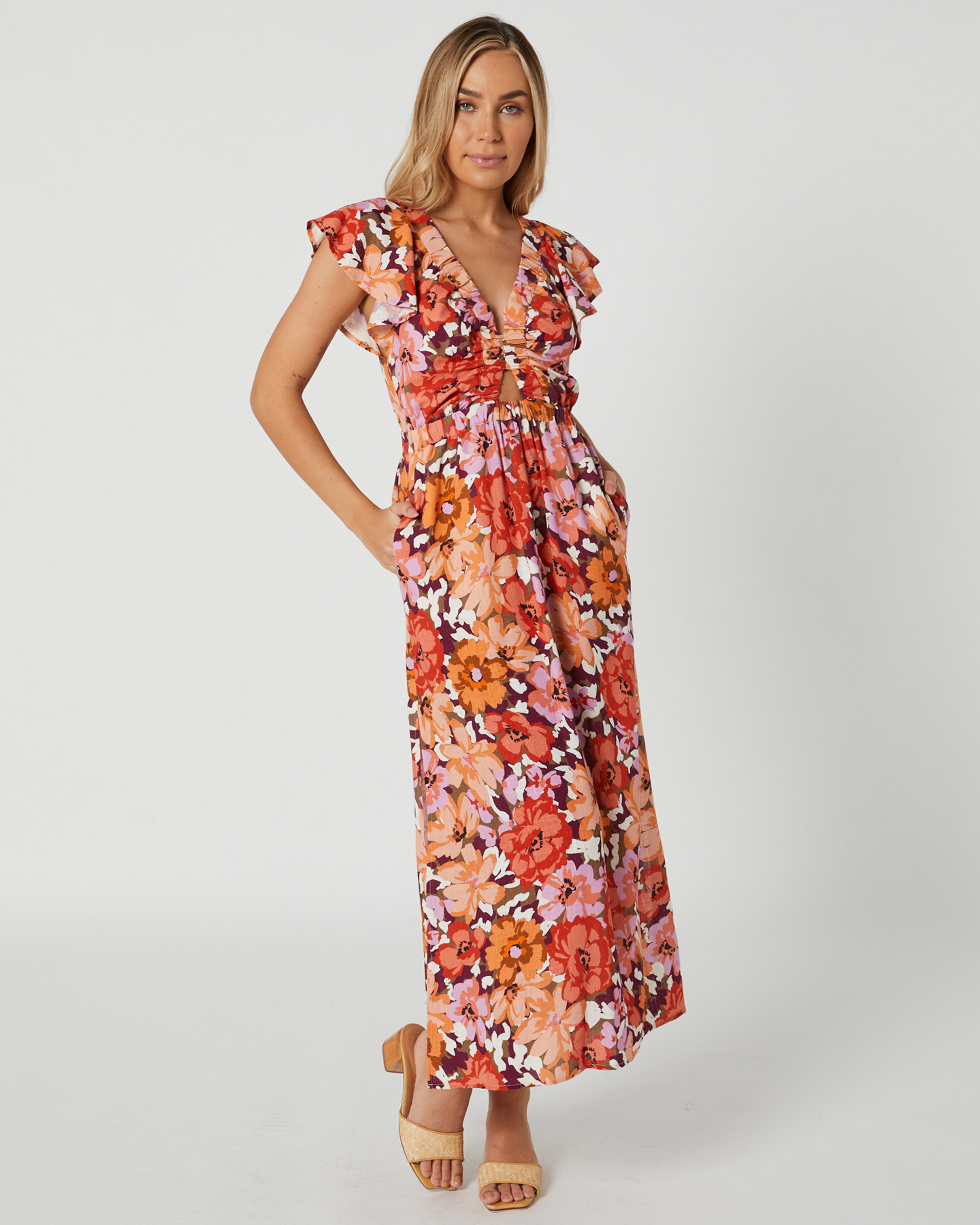 Minkpink Zanita Cutout Midi Dress - Bright Floral | SurfStitch