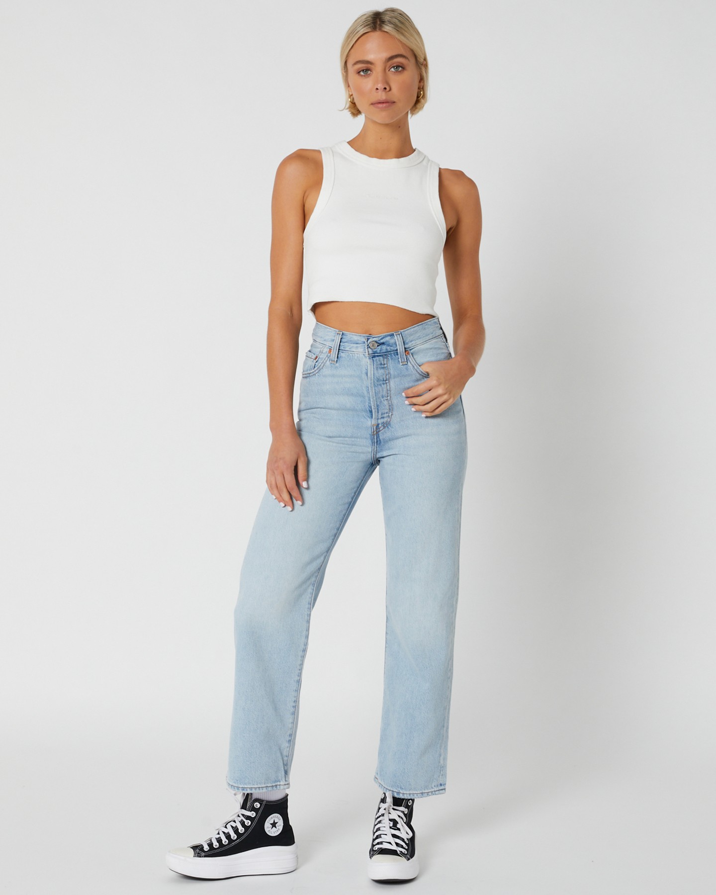 levi white straight leg jeans