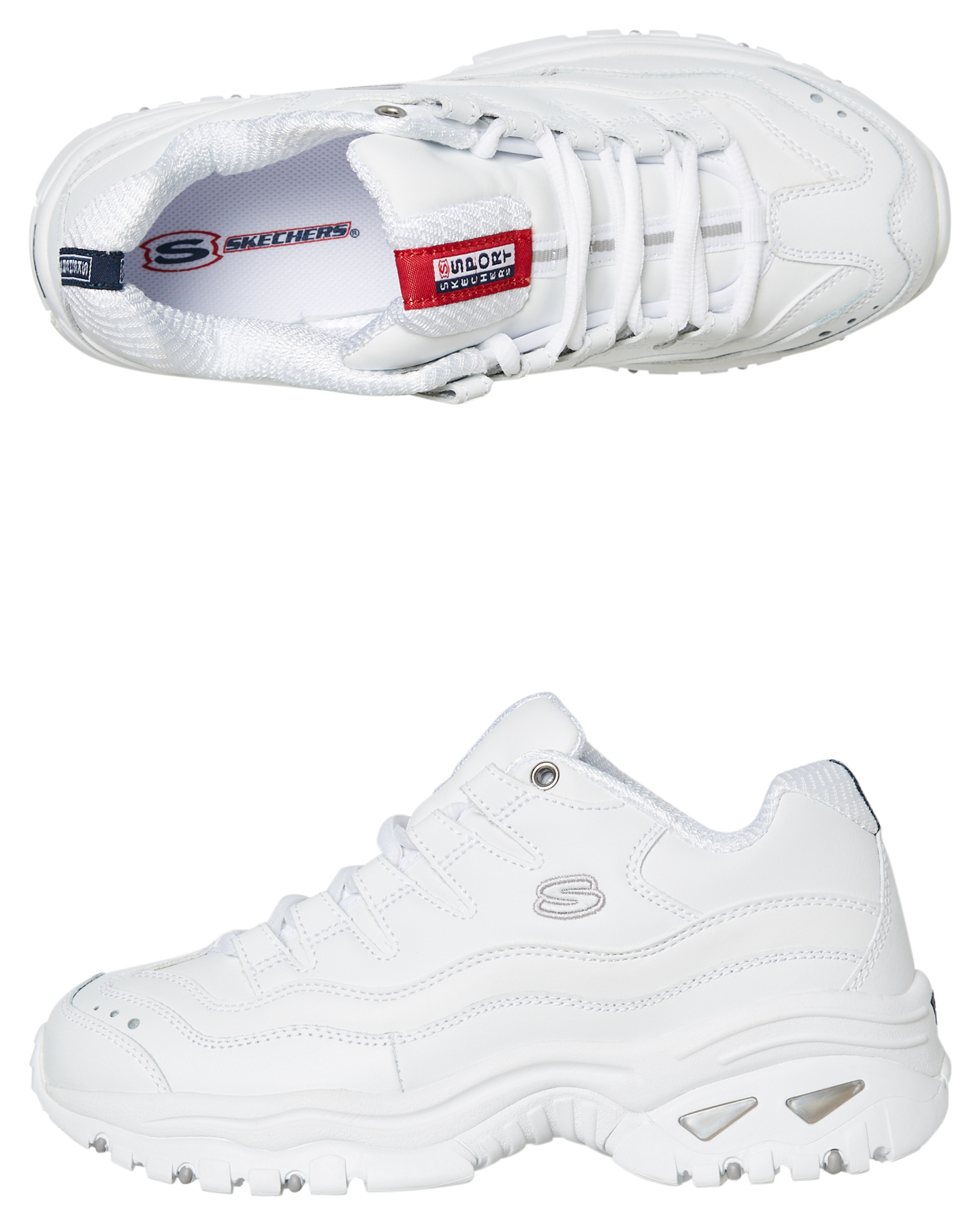 skechers sneakers white