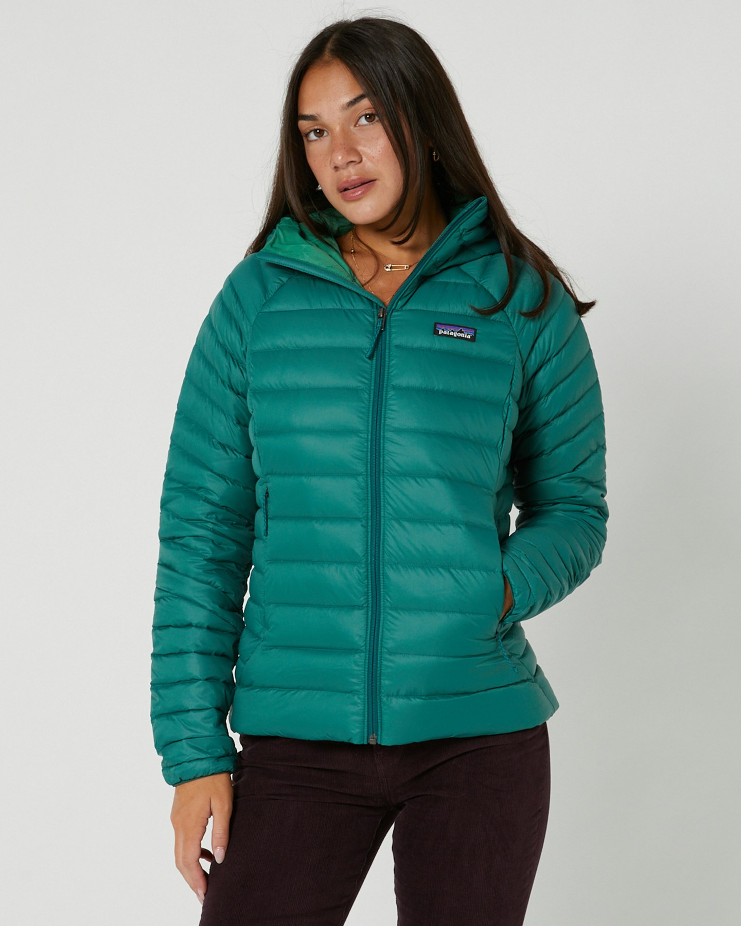 Patagonia down sweater textile green sale