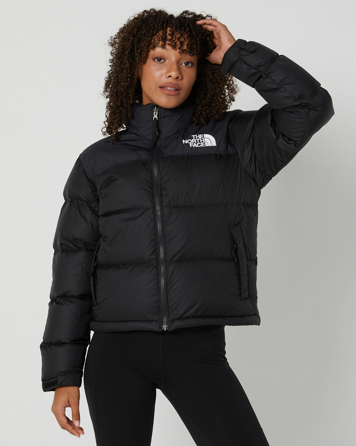north face shiny bubble coat