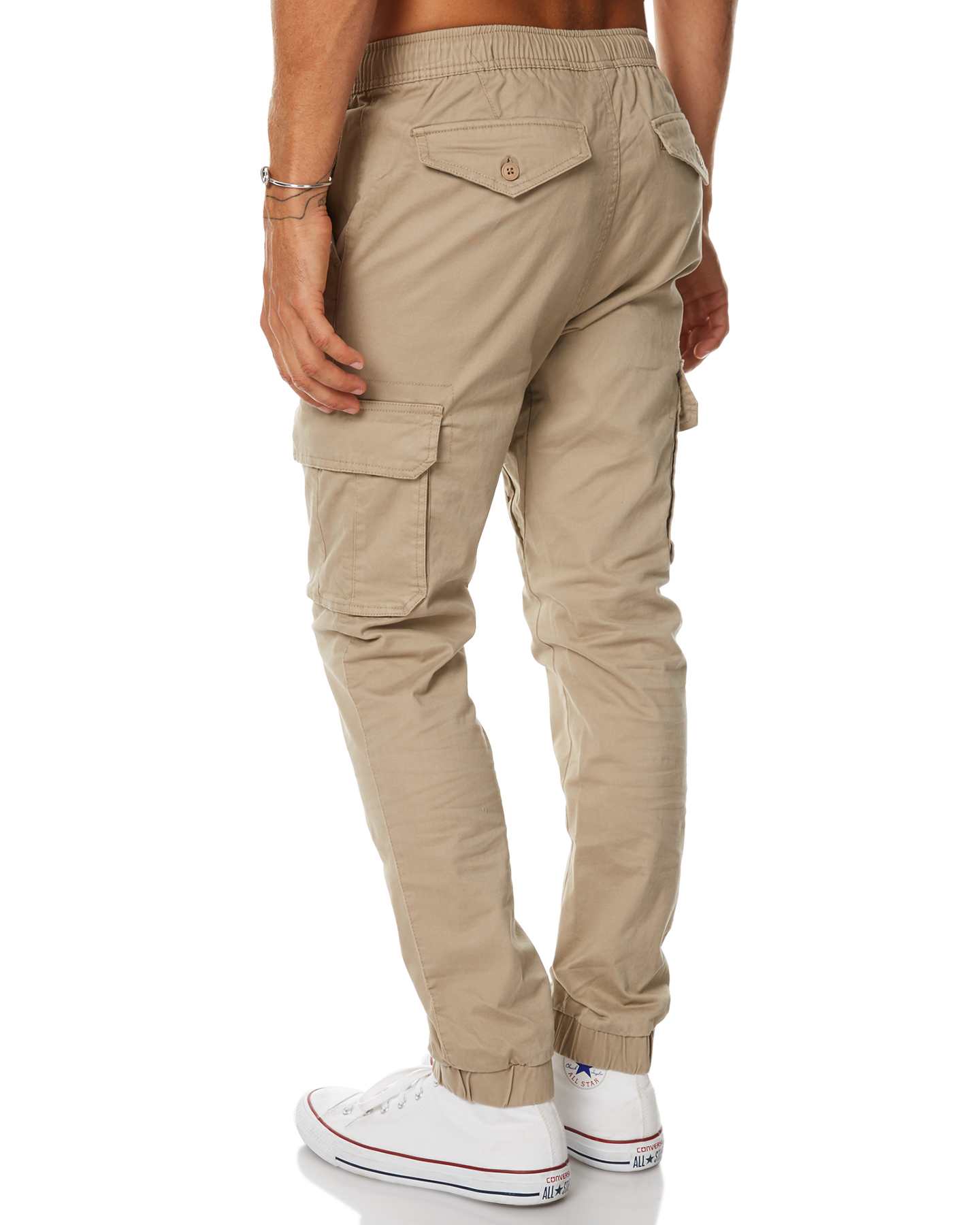 Swell Blunt Mens Cargo Jogger Pant - Khaki | SurfStitch