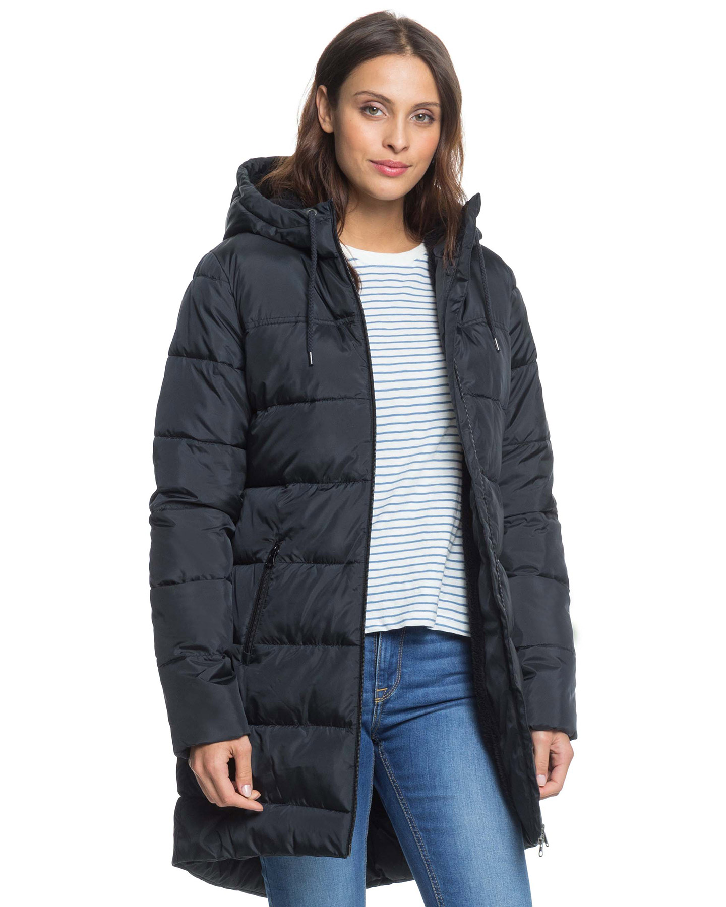 womens longline puffer jacket australia