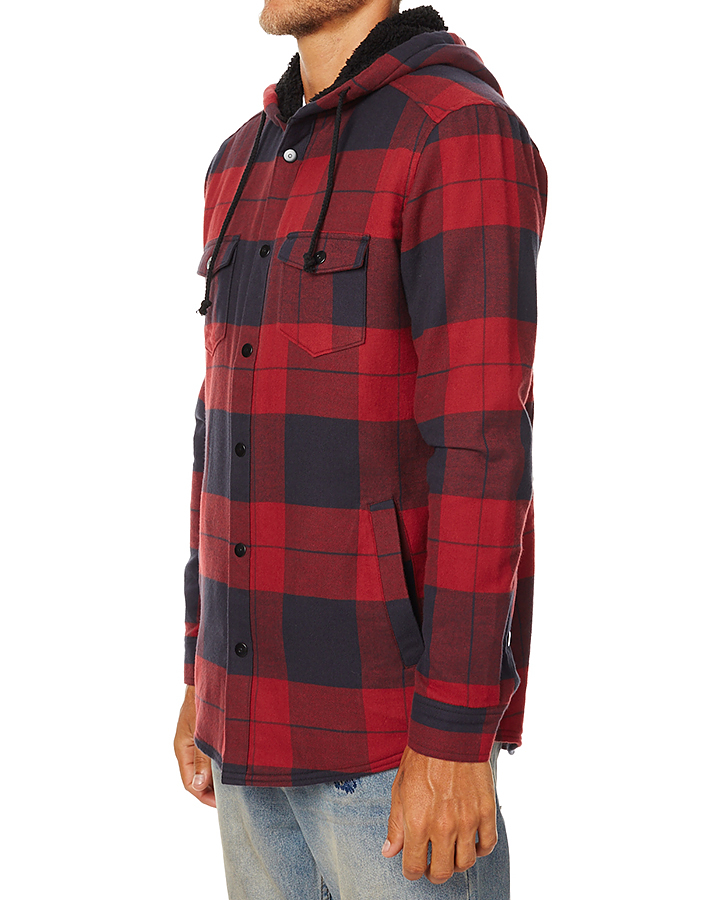 Swell Protest Mens Sherpa Hood - Blood | SurfStitch