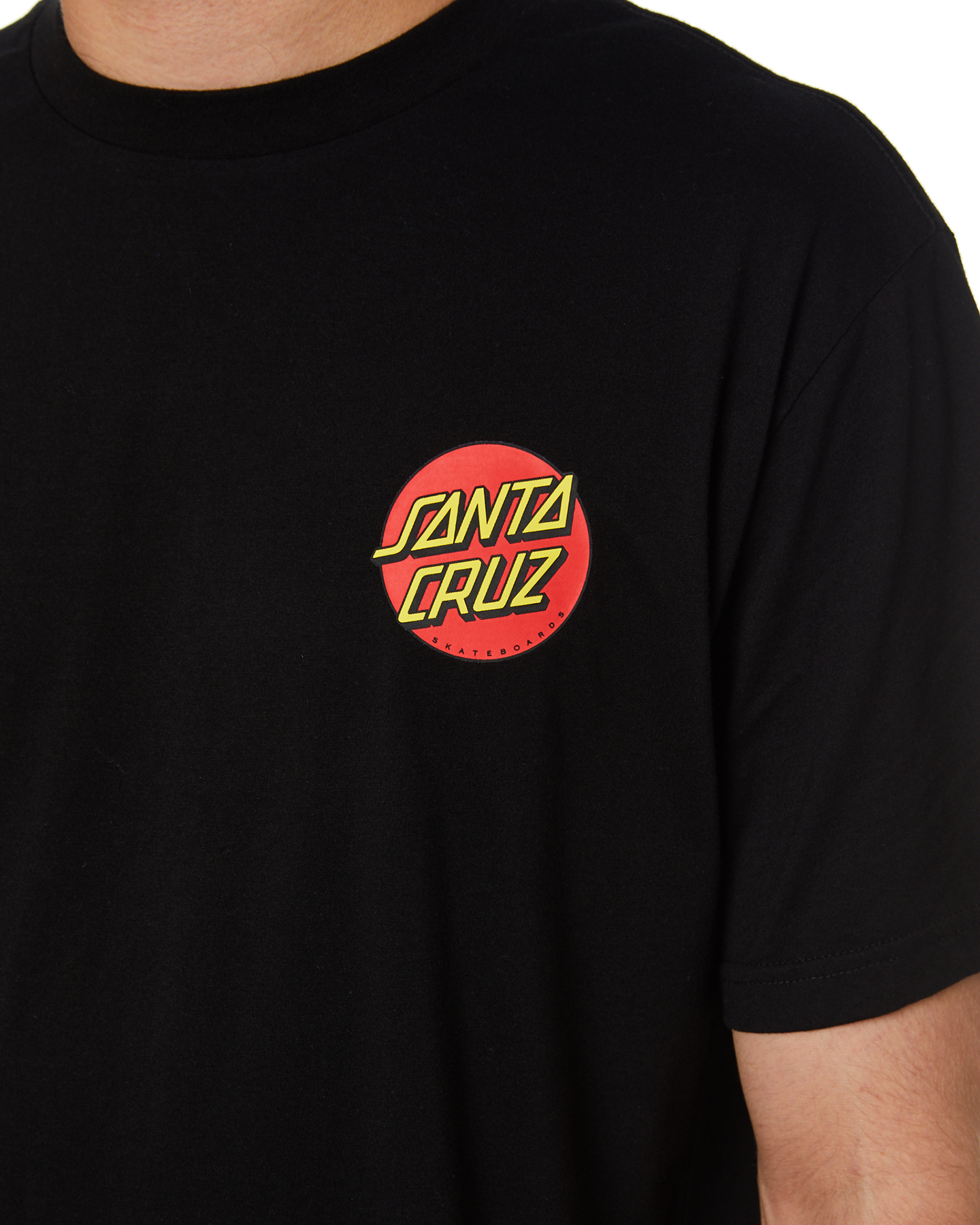 Santa Cruz Classic Dot Tee - Black | SurfStitch