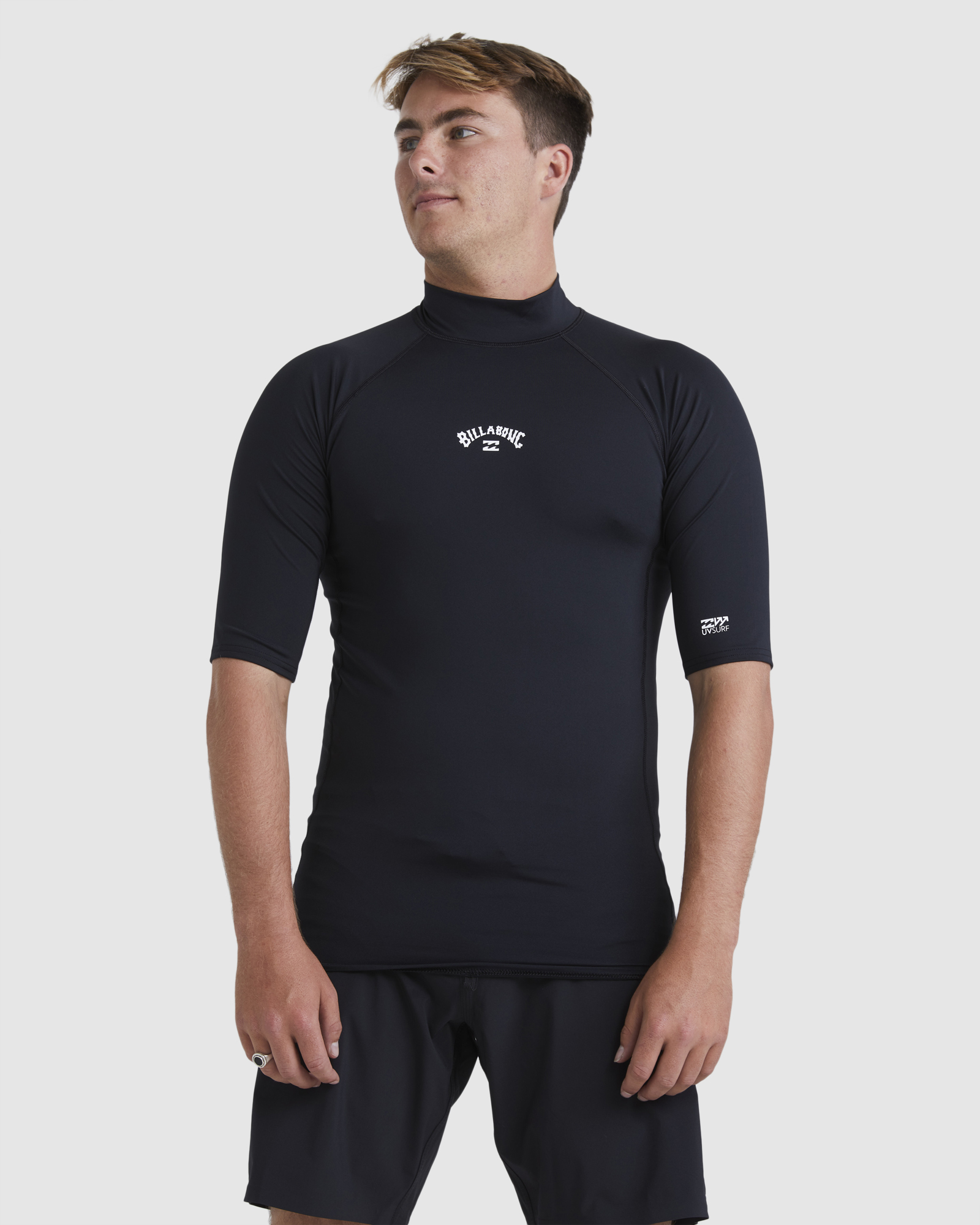 Billabong All Day Arch Ss Rash Vest Black SurfStitch