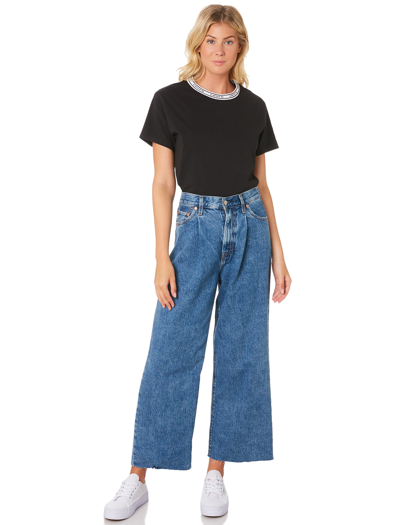 ribcage pleated crop levi's