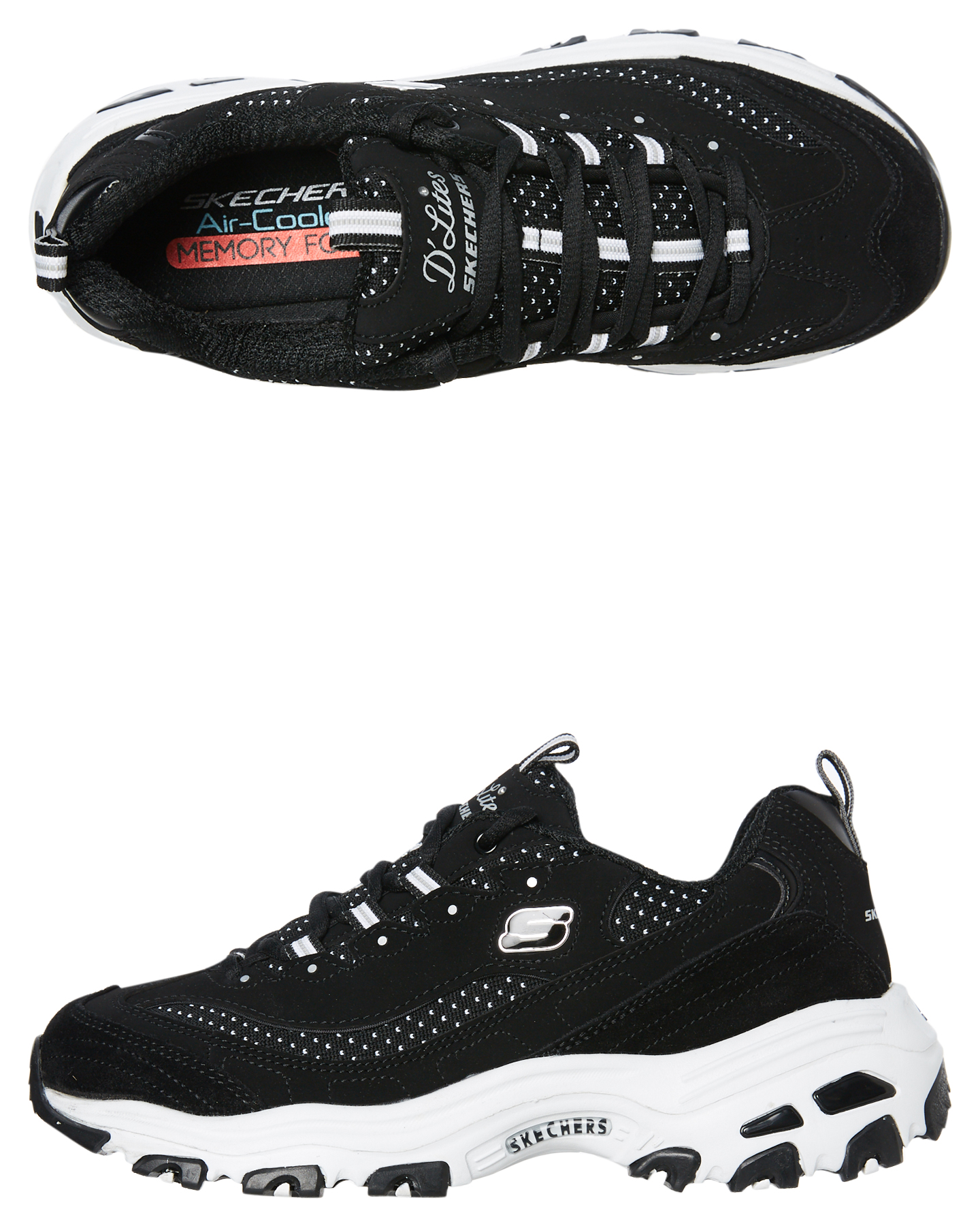 Avviso lattina skechers d lites black 