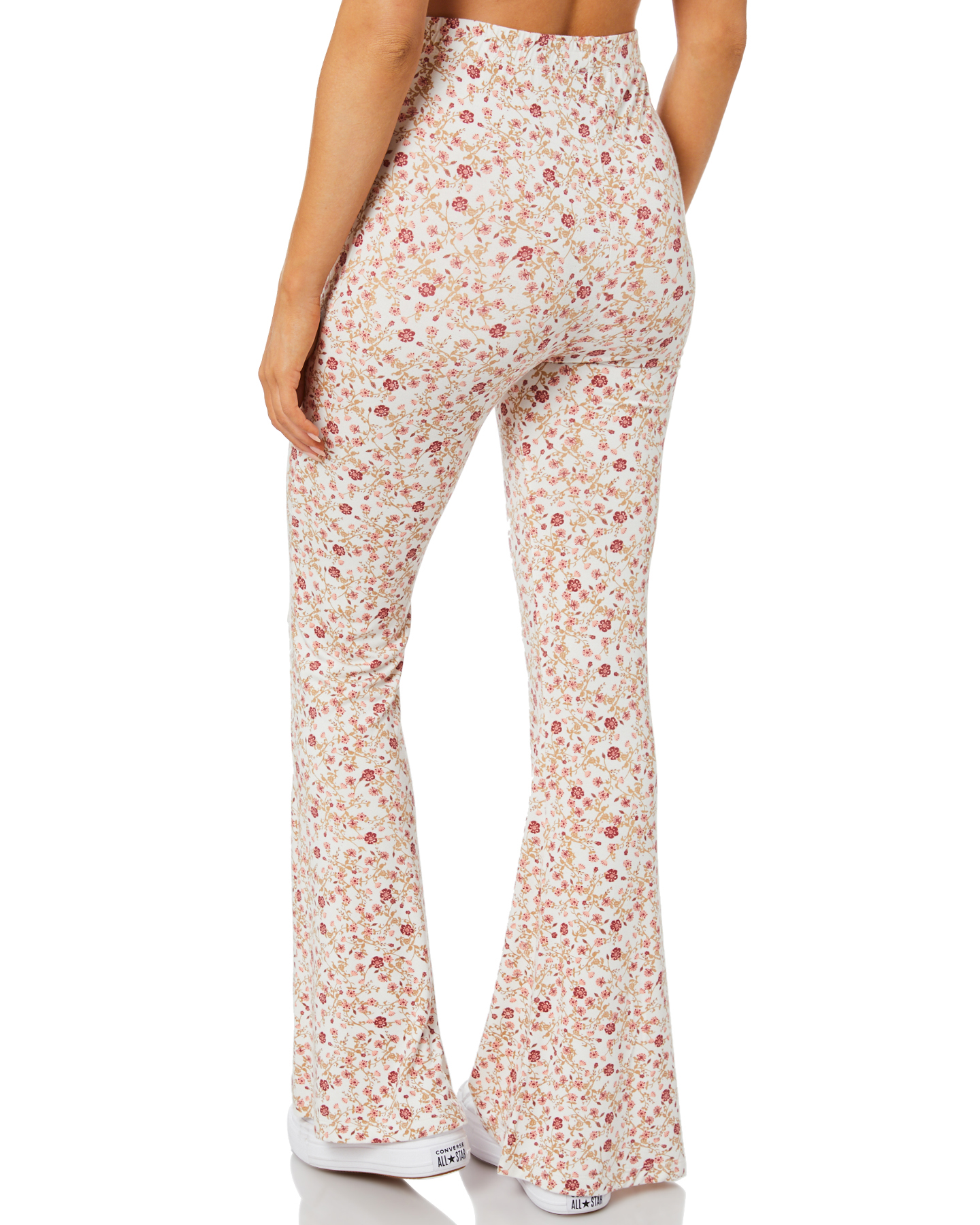 All About Eve Tilly Flare Pant - White Print | SurfStitch