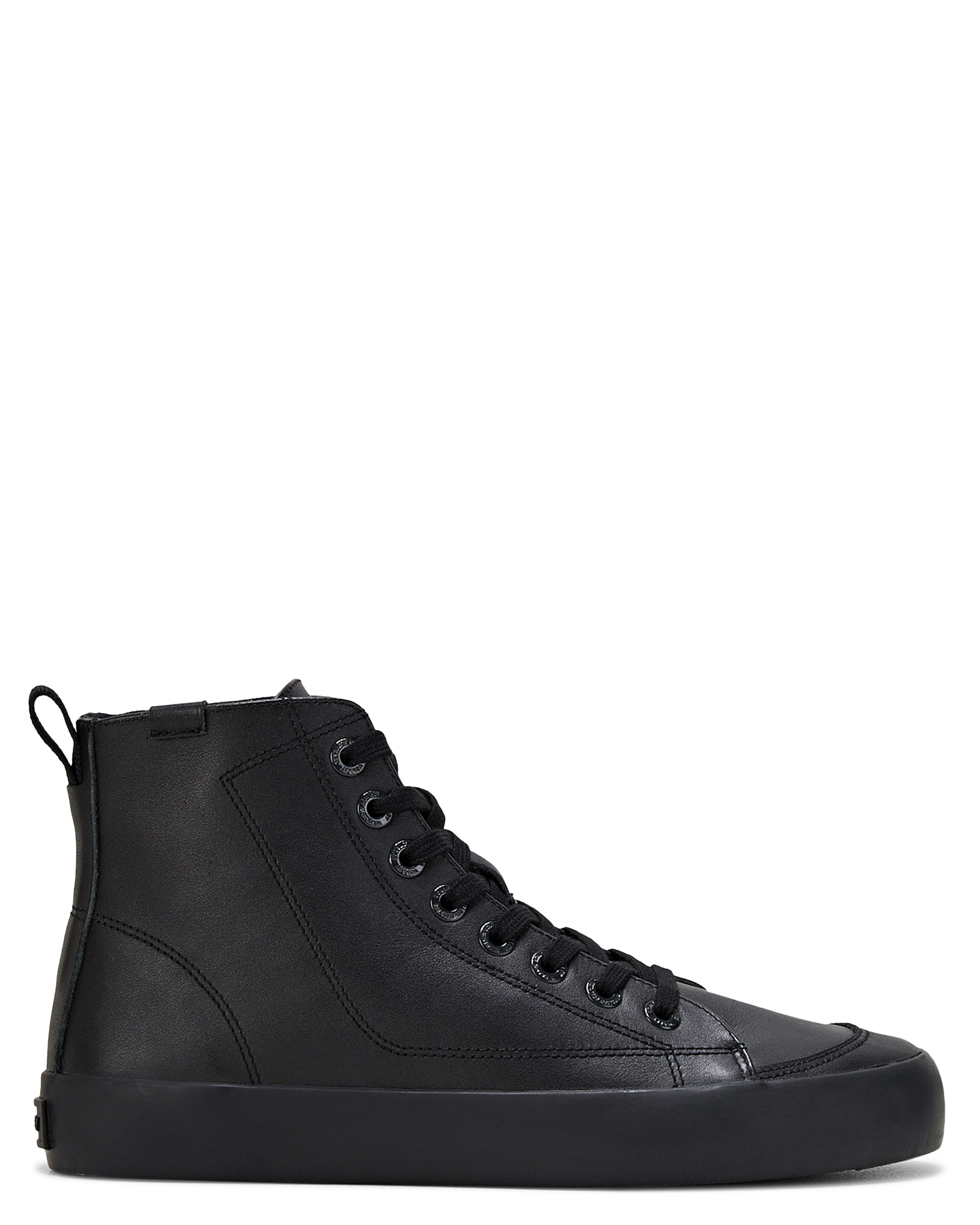 Volley Mens Deuce Leather High Shoe - Black Leather | SurfStitch