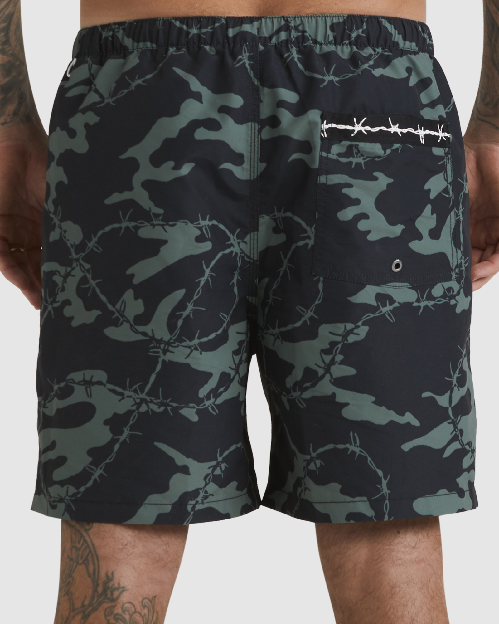 Quiksilver Mens Mikey Volley 18 Inch Swim Shorts - Black Camo | SurfStitch