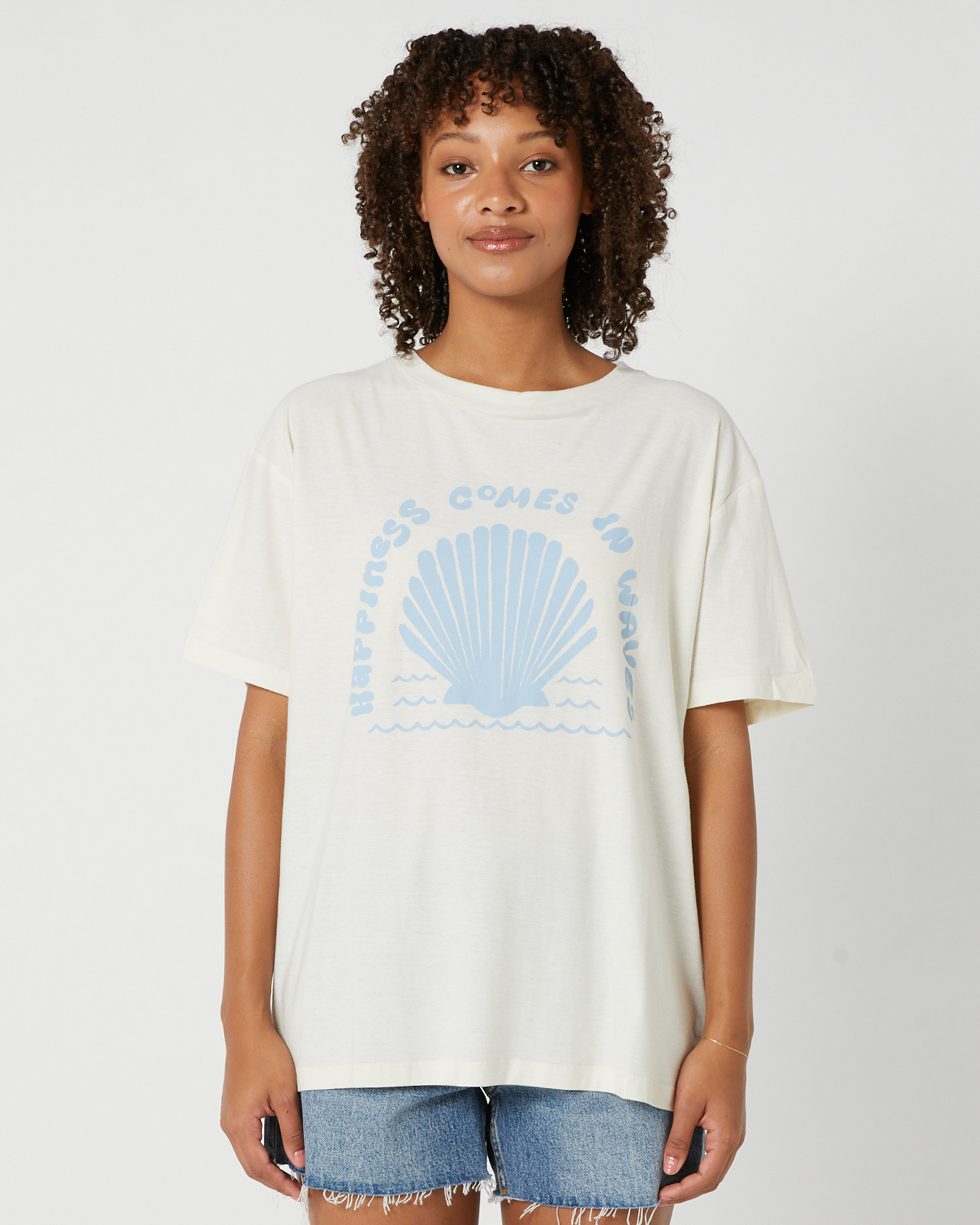 Swell Bow Bf Tee - Oat | SurfStitch